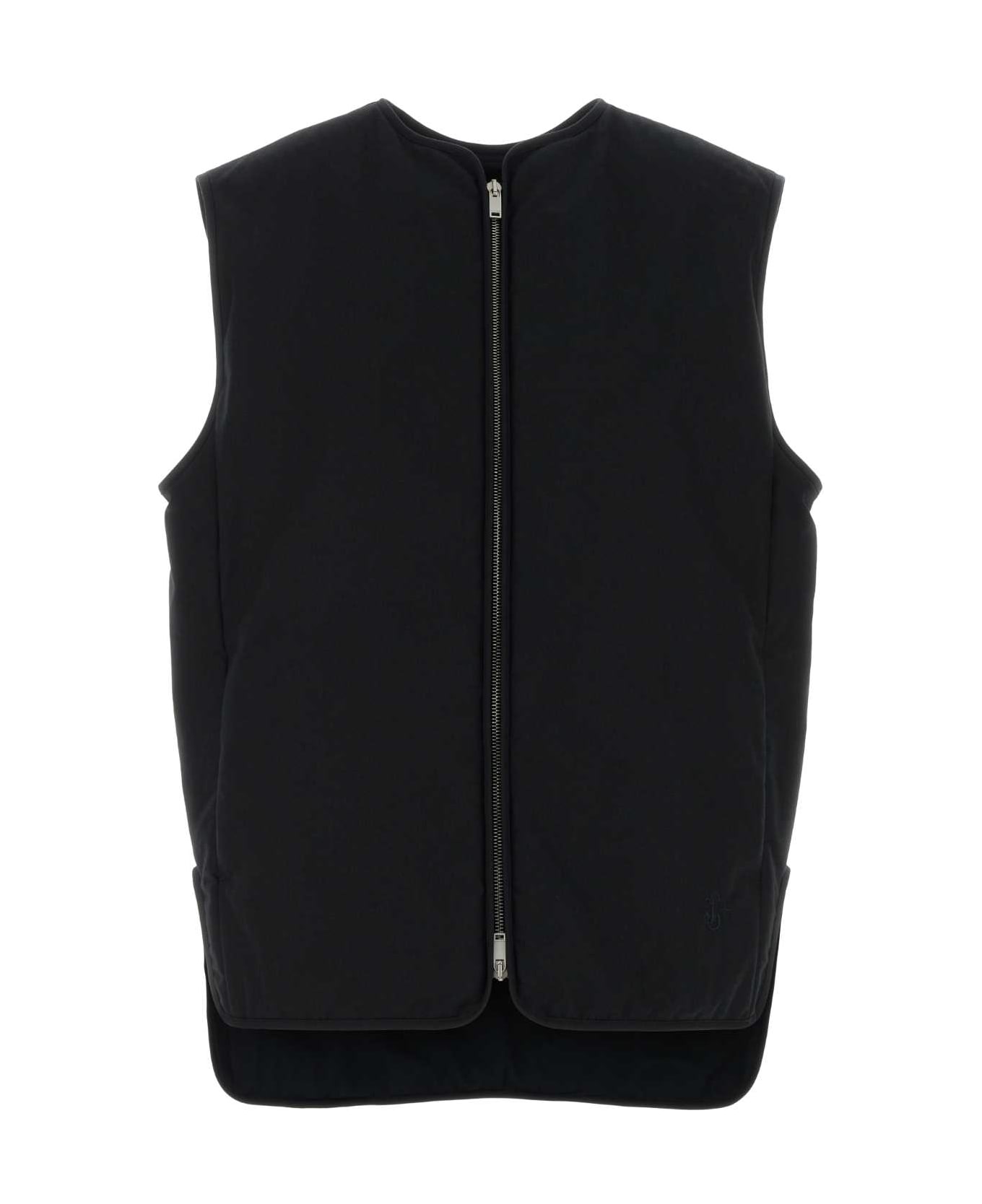 Jil Sander Black Cotton Vest - Black