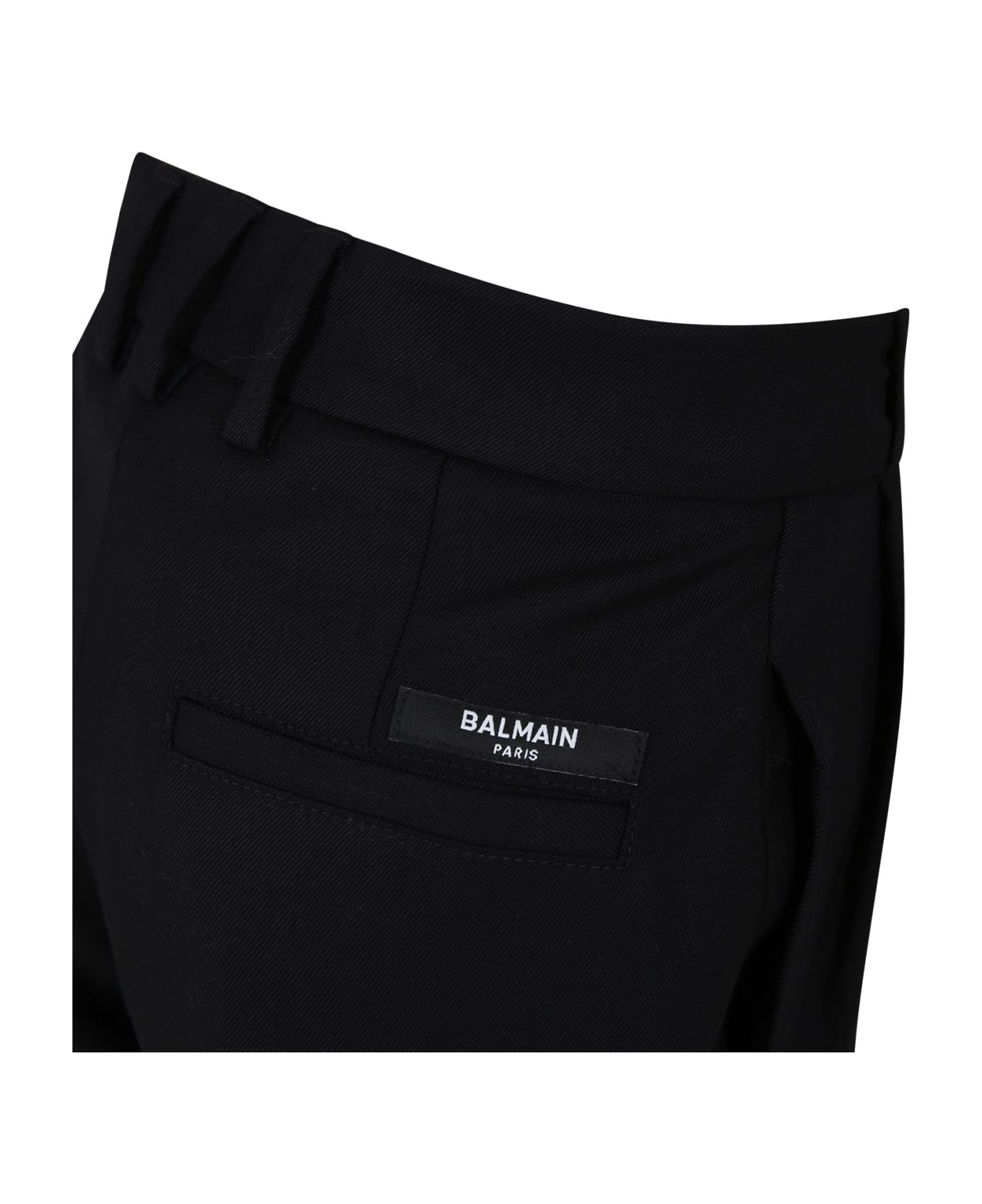 Balmain Black Shorts For Boy - Black