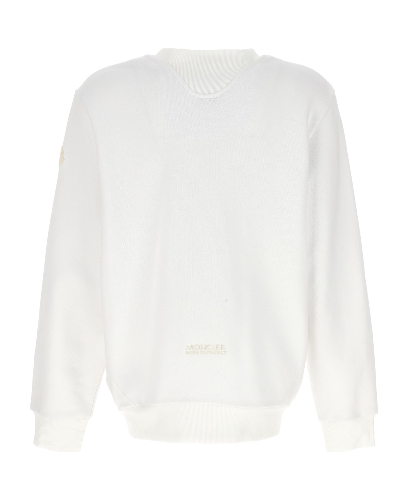Moncler Logo Embroidery Sweatshirt - White