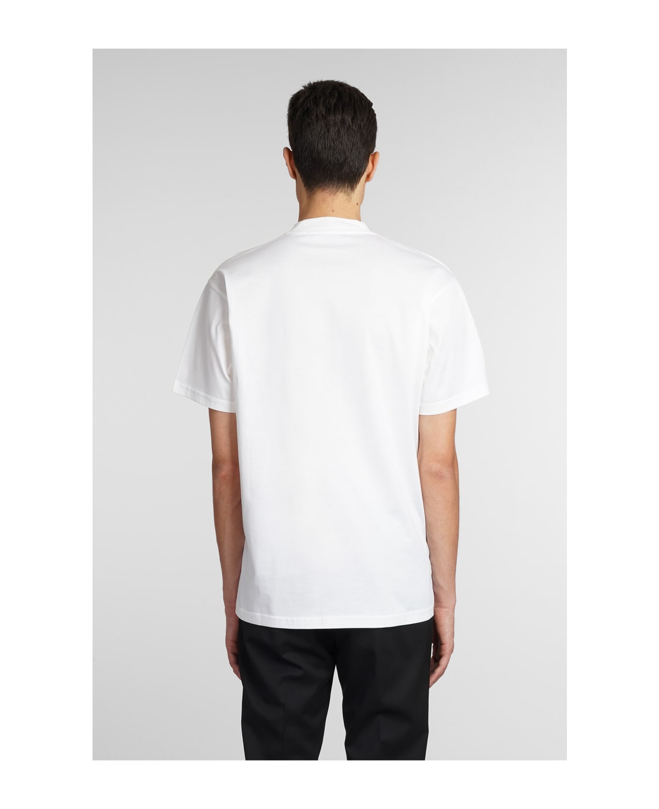 Low Brand B150 Embroidery T-shirt In White Cotton - white