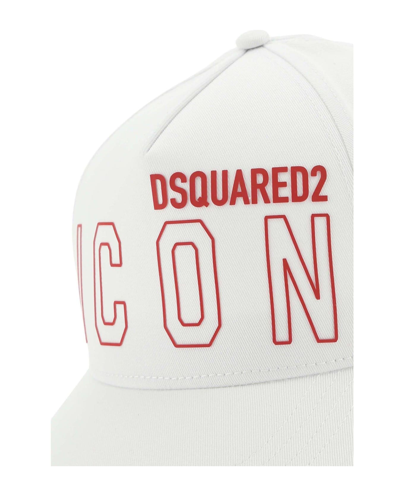 Dsquared2 White Cotton Baseball Cap
