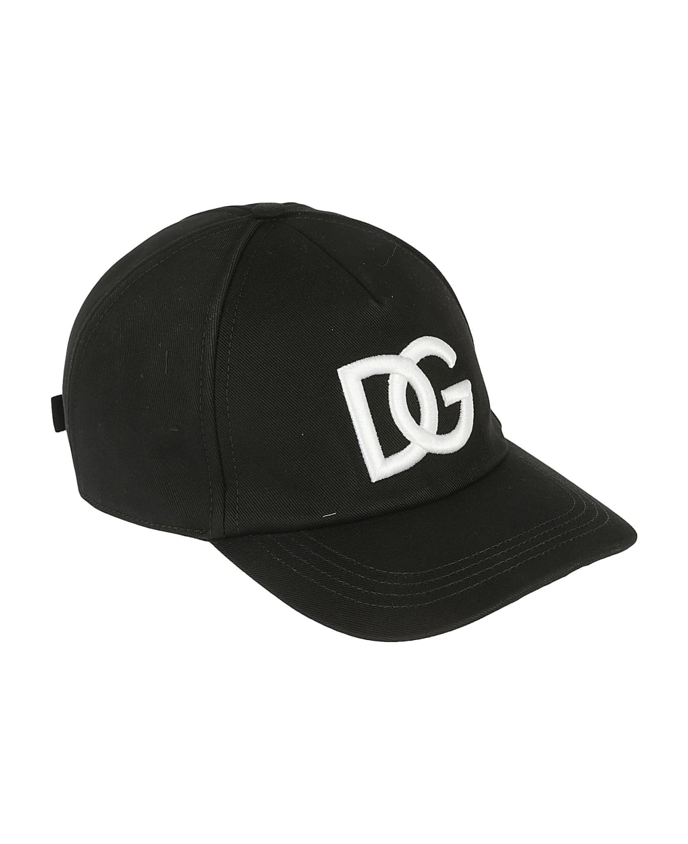 Dolce & Gabbana Logo Embroidered Cap - Black