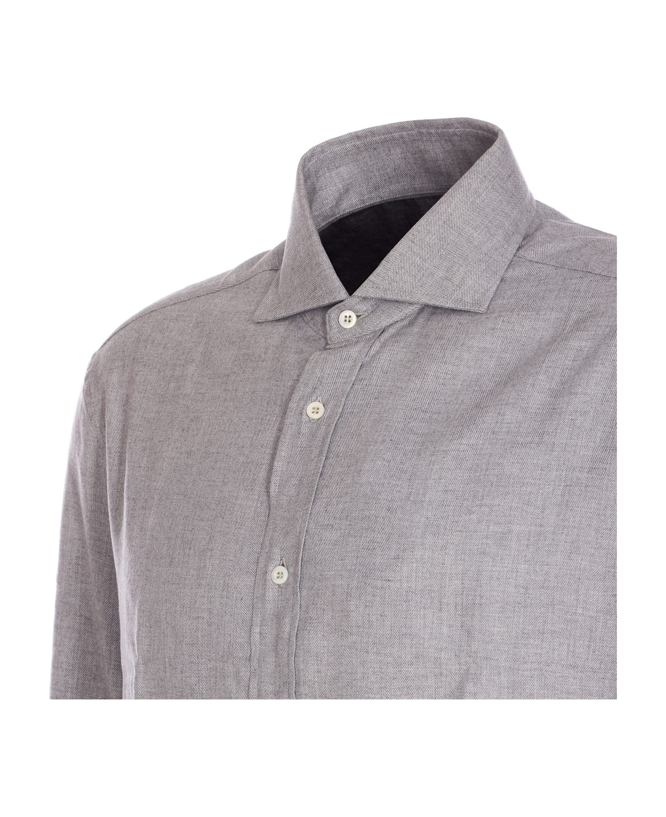 Brunello Cucinelli Flannel Shirt - Grey