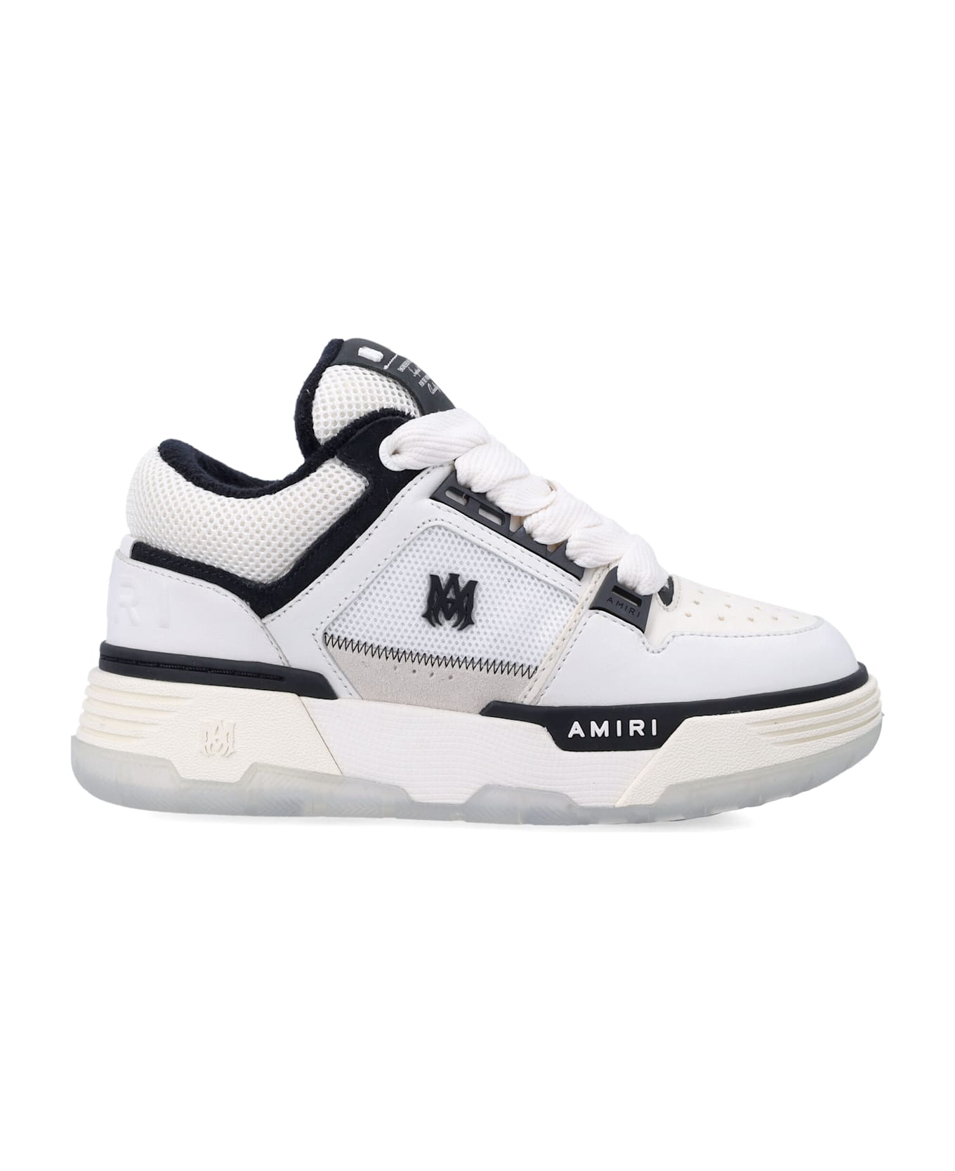 AMIRI Ma-1 Leather Mesh Woman's Sneakers - WHITE BLACK