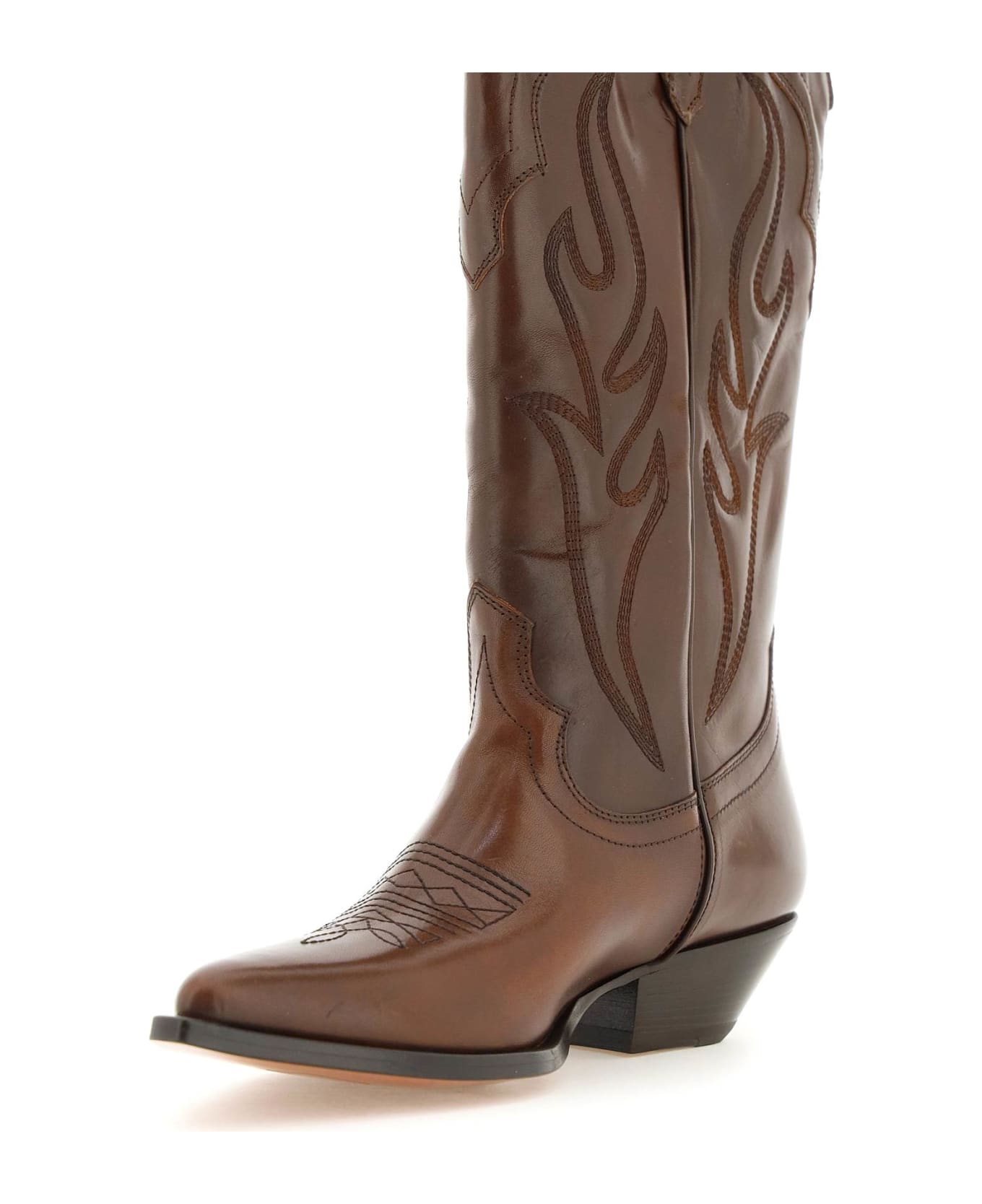 Sonora Brushed Leather Santa Fe Boots - BROWN (Brown)