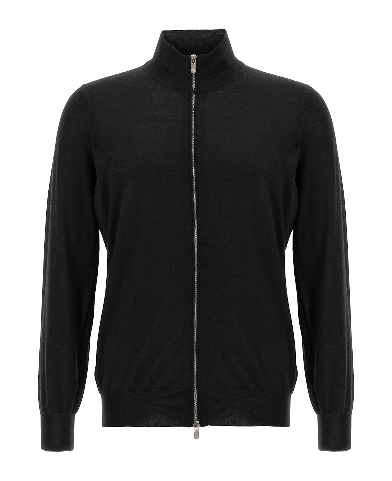 Brunello Cucinelli Silk Cashmere Cardigan - Black  