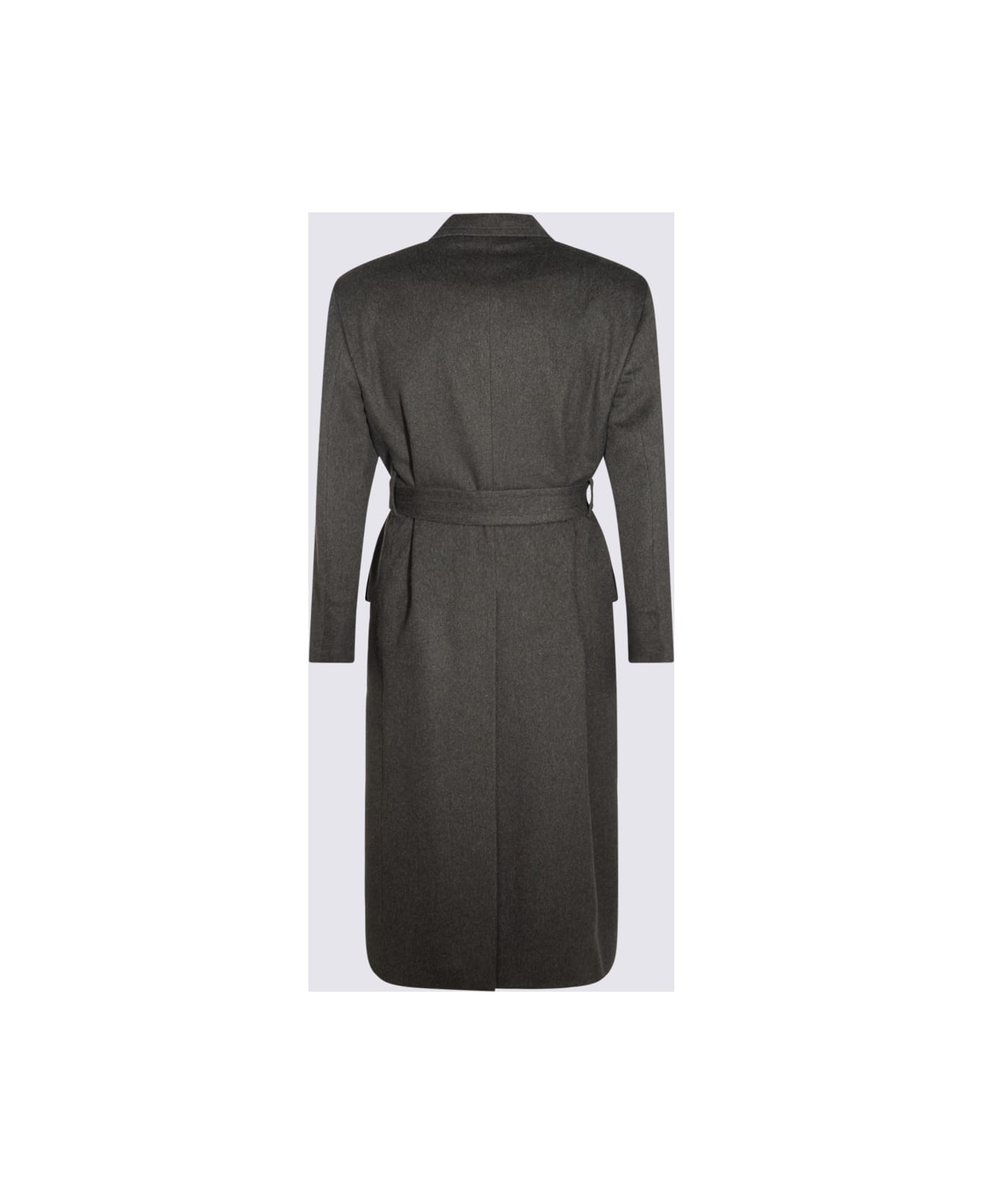 Lardini Dark Grey Wool Coat - Green