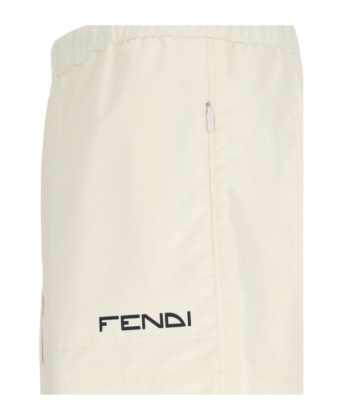 Fendi Logo Jogger Shorts - Beige