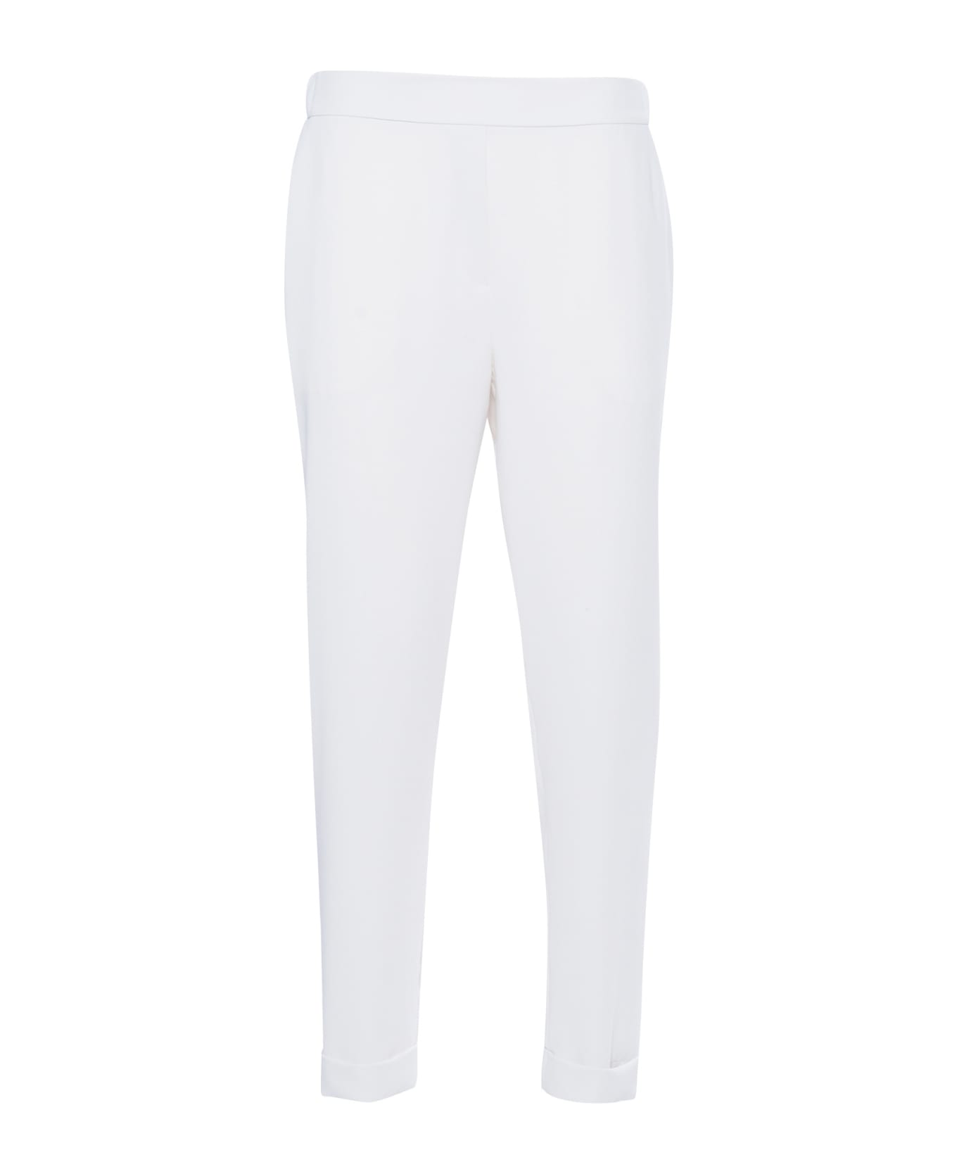 Parosh Elegant Women's Trousers - WHITE ボトムス