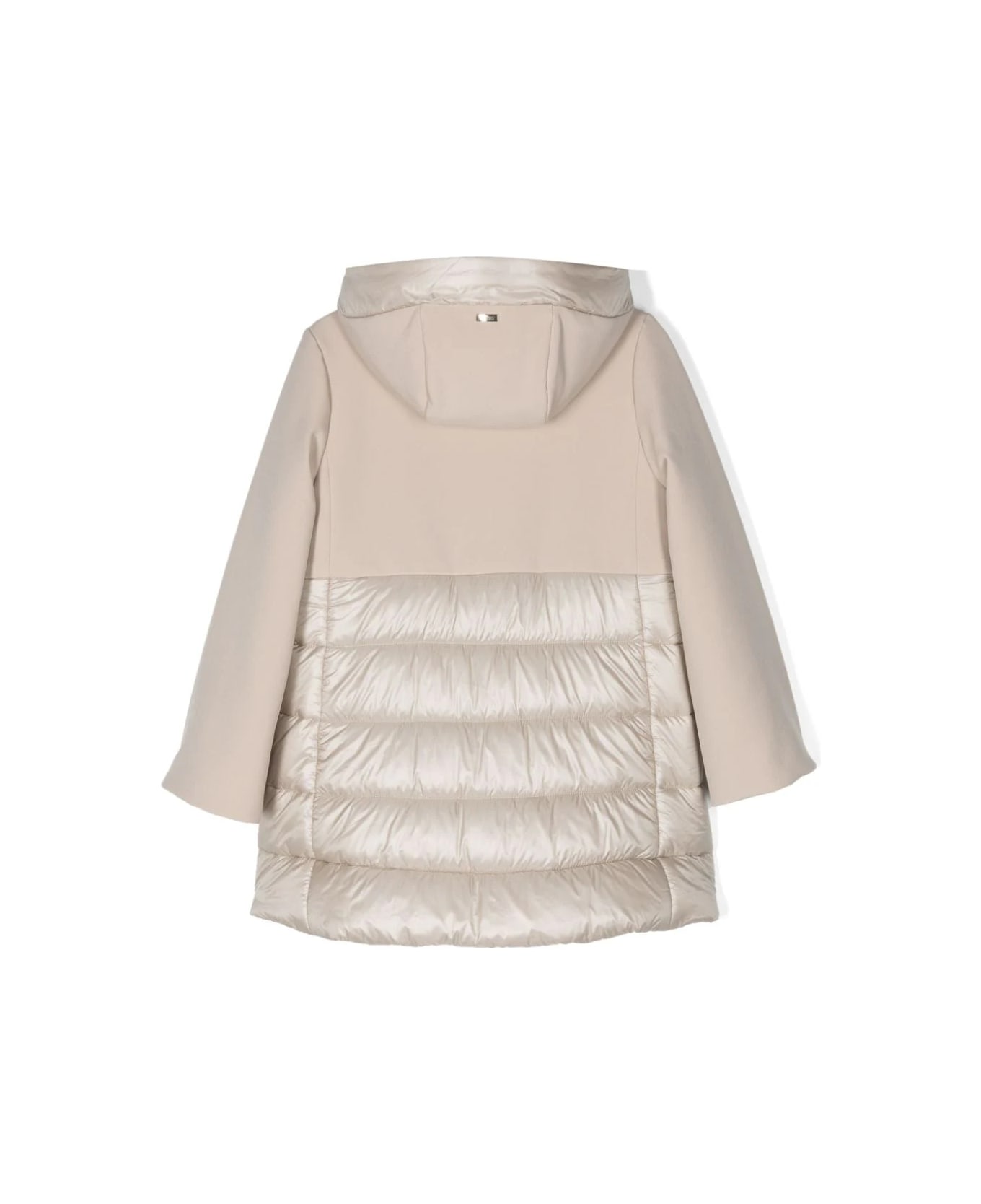 Herno Down Jacket With Hood - Cream