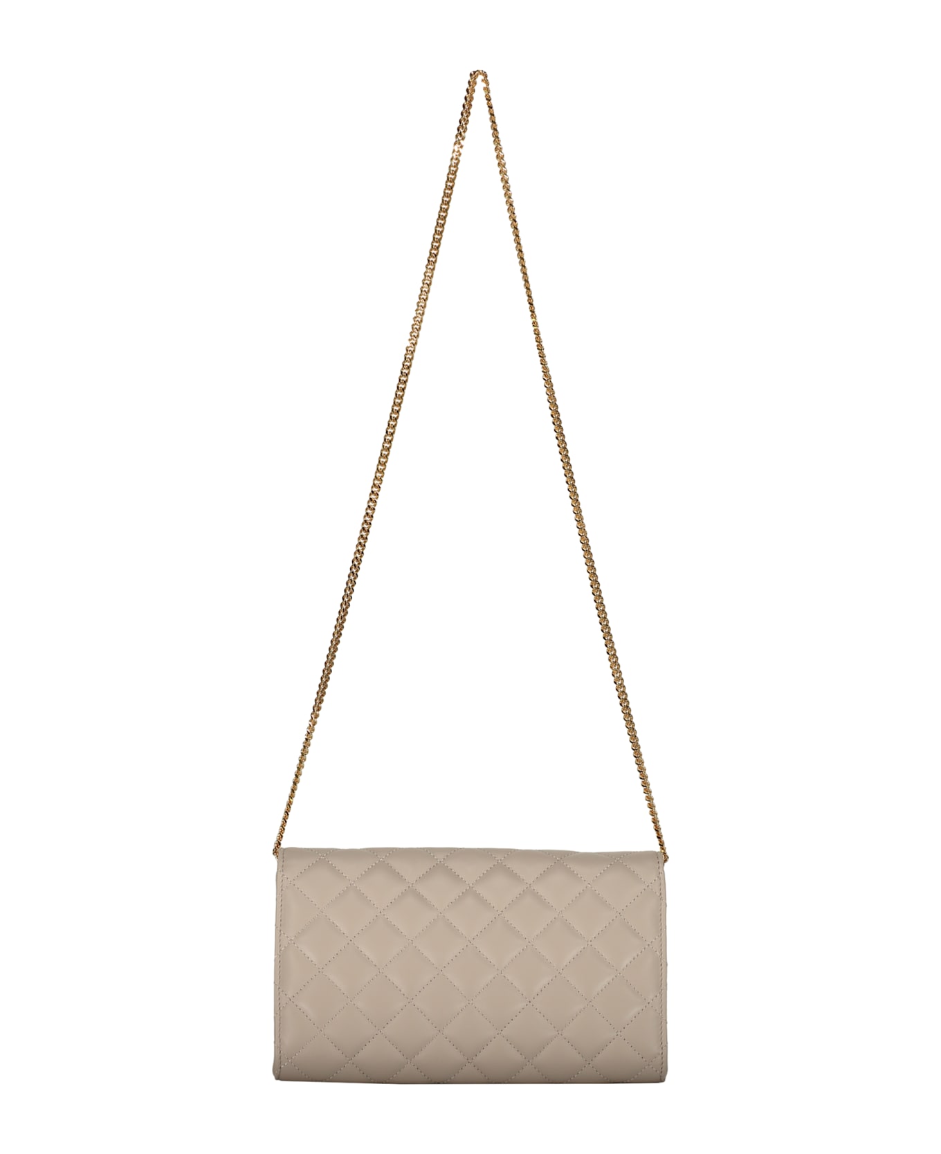 Versace Leather Clutch With Logo - Ivory