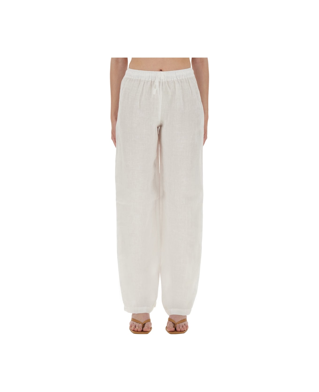 120% Lino Linen Pants - WHITE