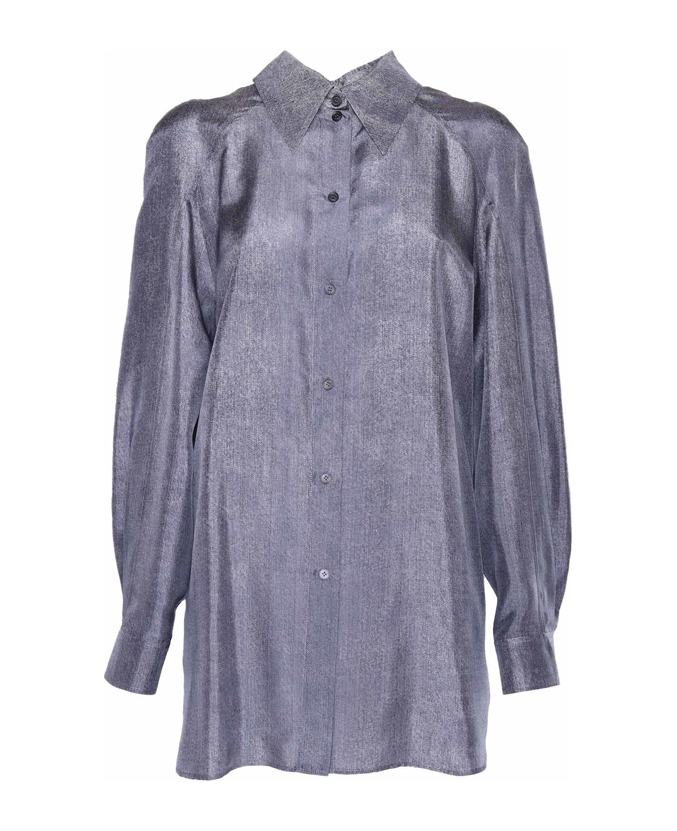 Alberta Ferretti Grey Silk Shirt - GREY