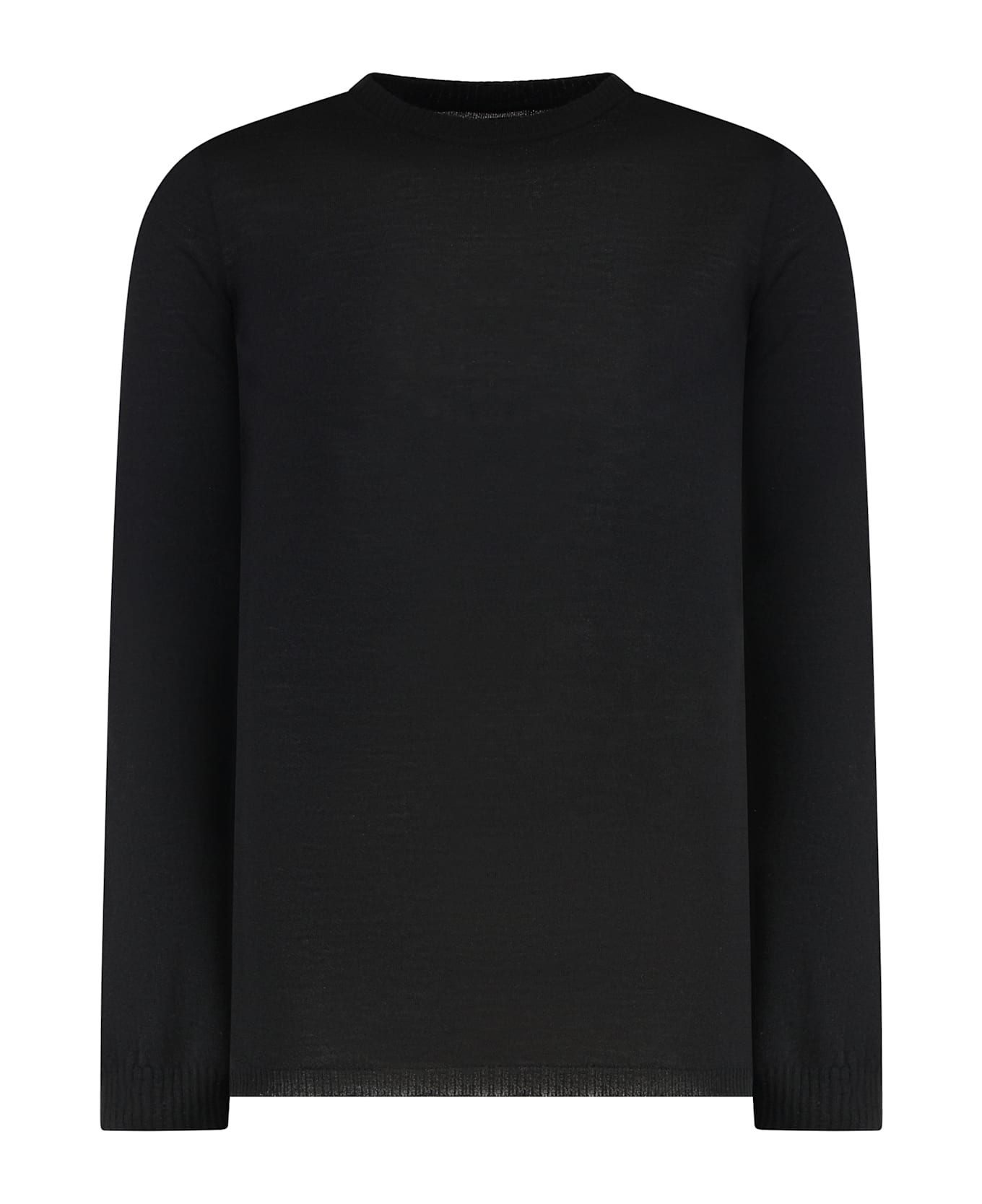 Rick Owens Virgin Wool Crew-neck Sweater - black