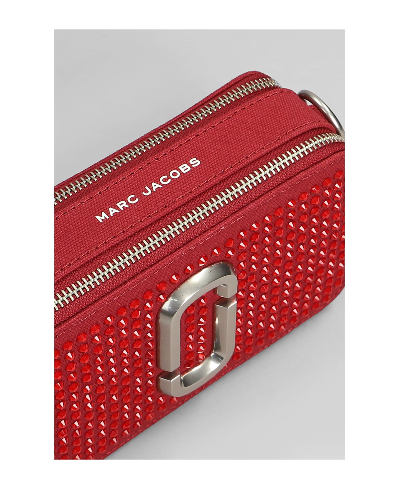 Marc Jacobs The Snapshot Shoulder Bag In Red Cotton - red