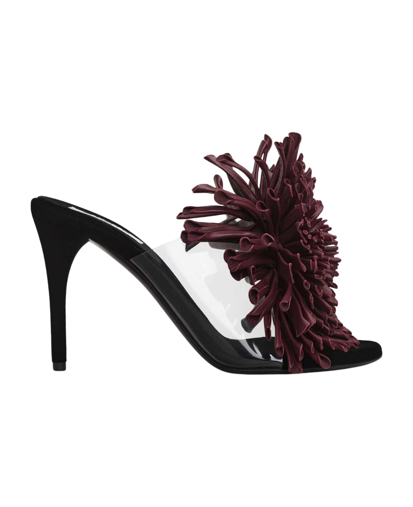 Alaia Asymmetrical Sandal - Bordeaux