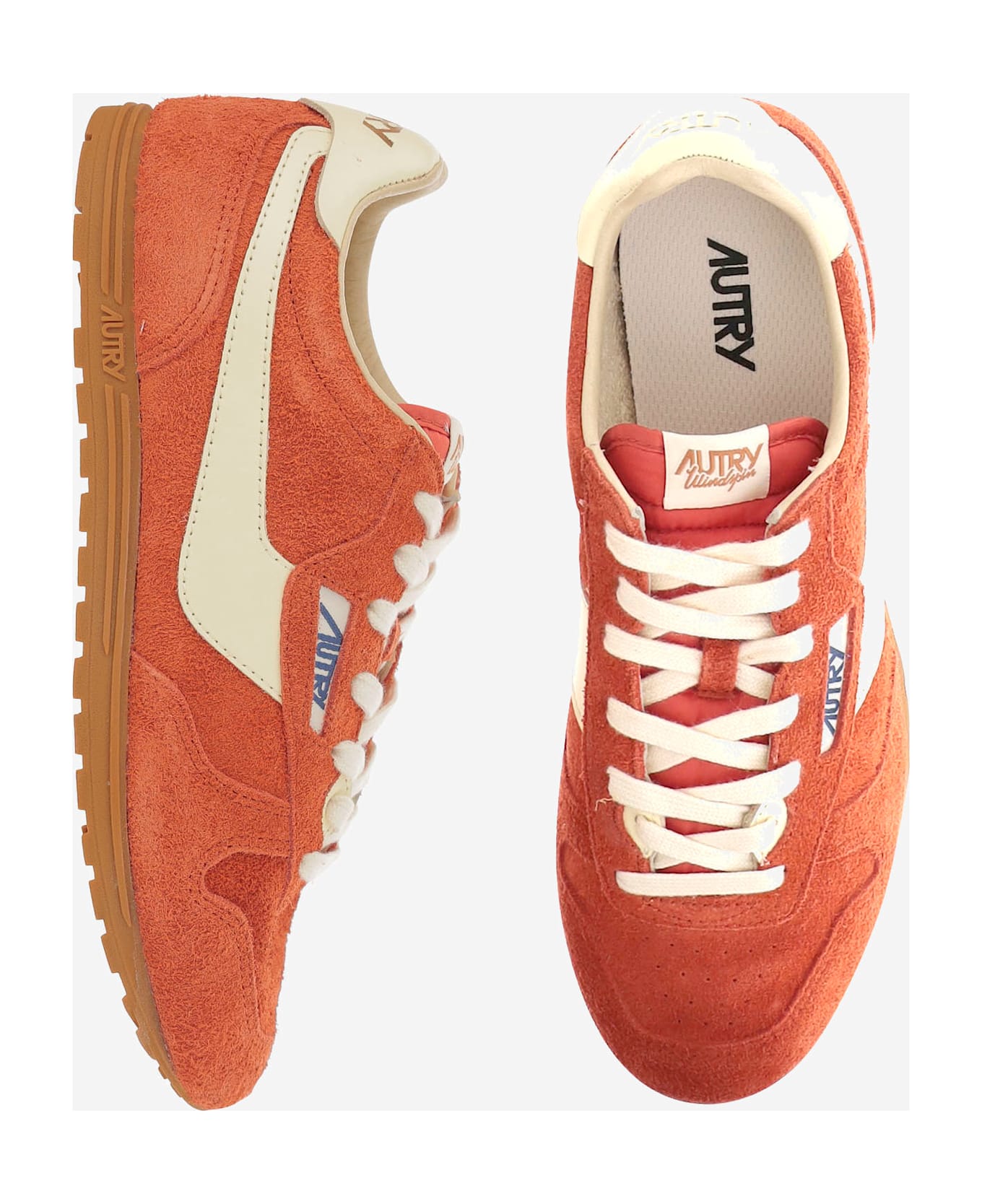 Autry Windspin Leather Sneakers - Orange