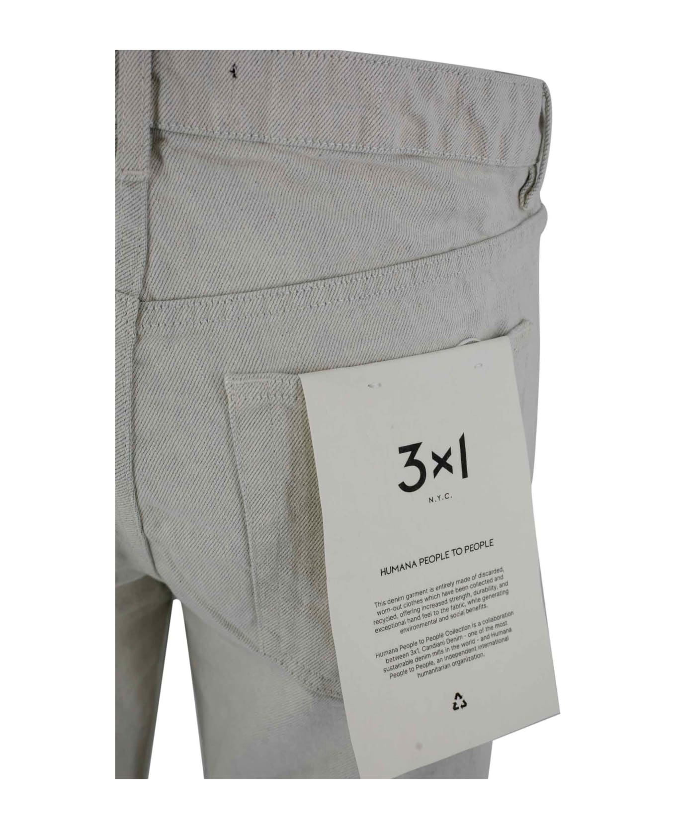 3x1 Sabina Cotton Trousers - WHITE