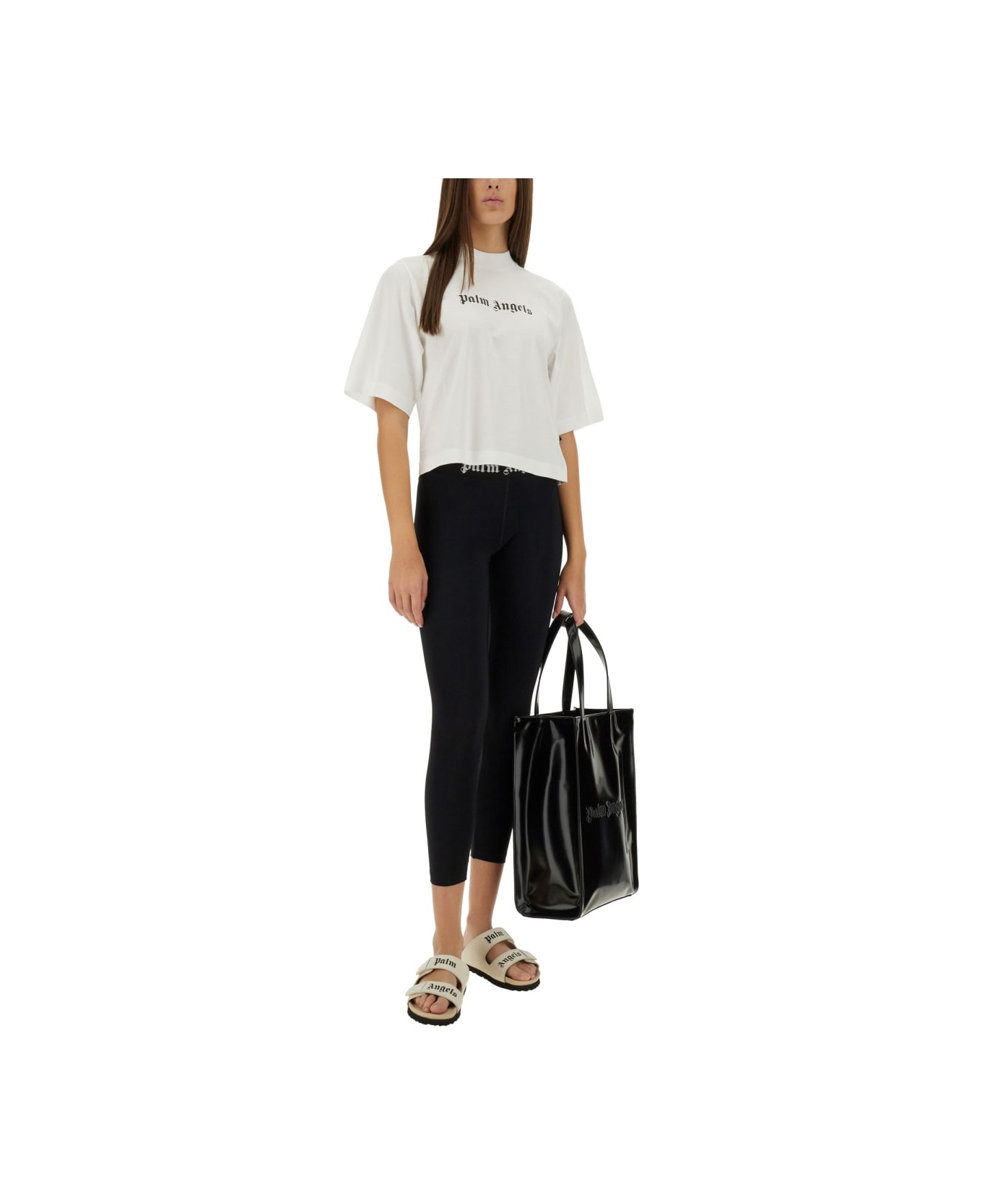 Palm Angels T-shirt With Logo - WHITE