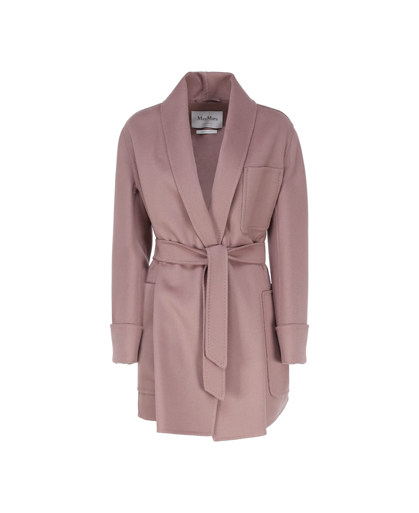 Max Mara Deconstructed Jacket In Wool And Cashmere - Pink