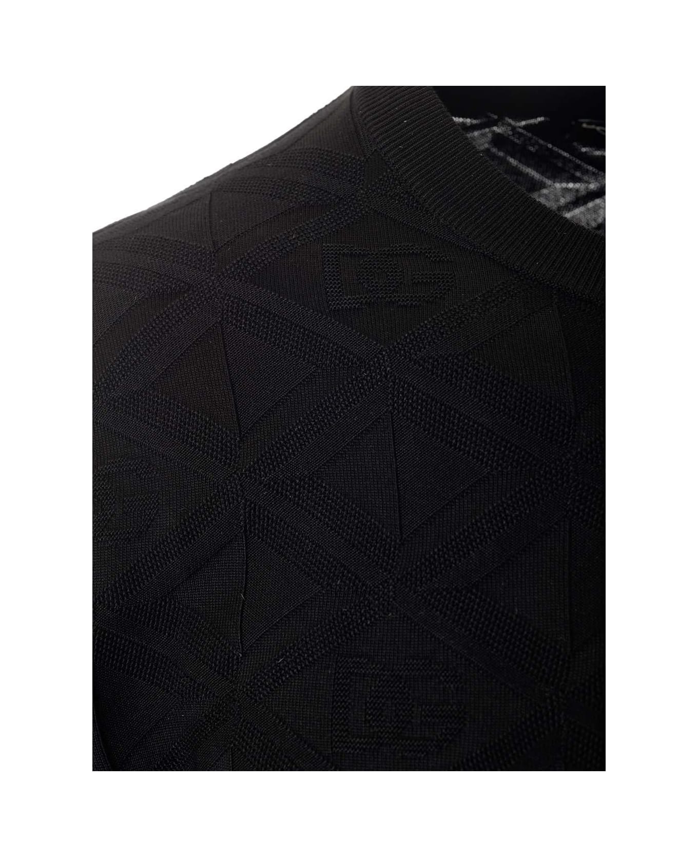 Dolce & Gabbana Monogram Crewneck Jumper - BLACK