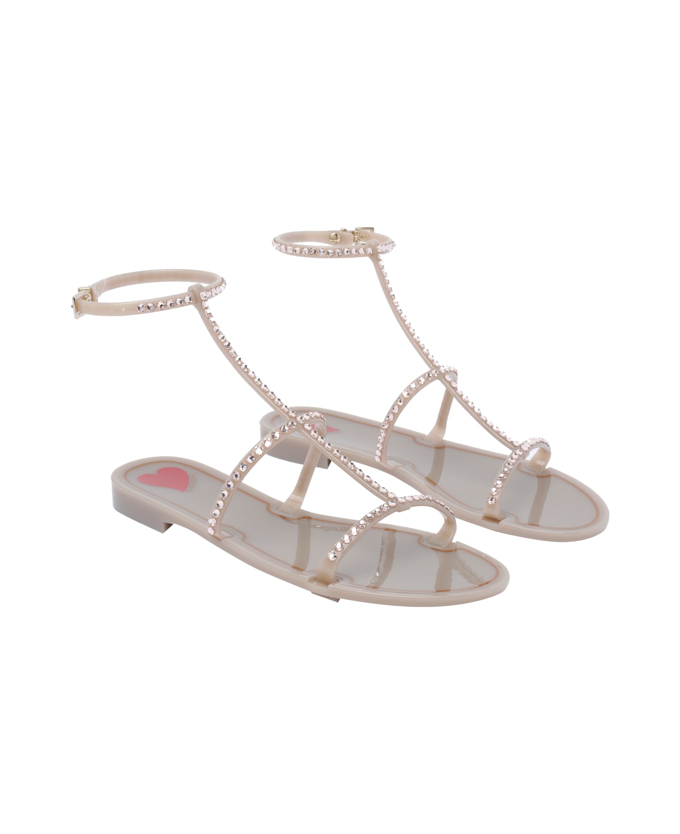Menghi Rubber Sandals - Beige