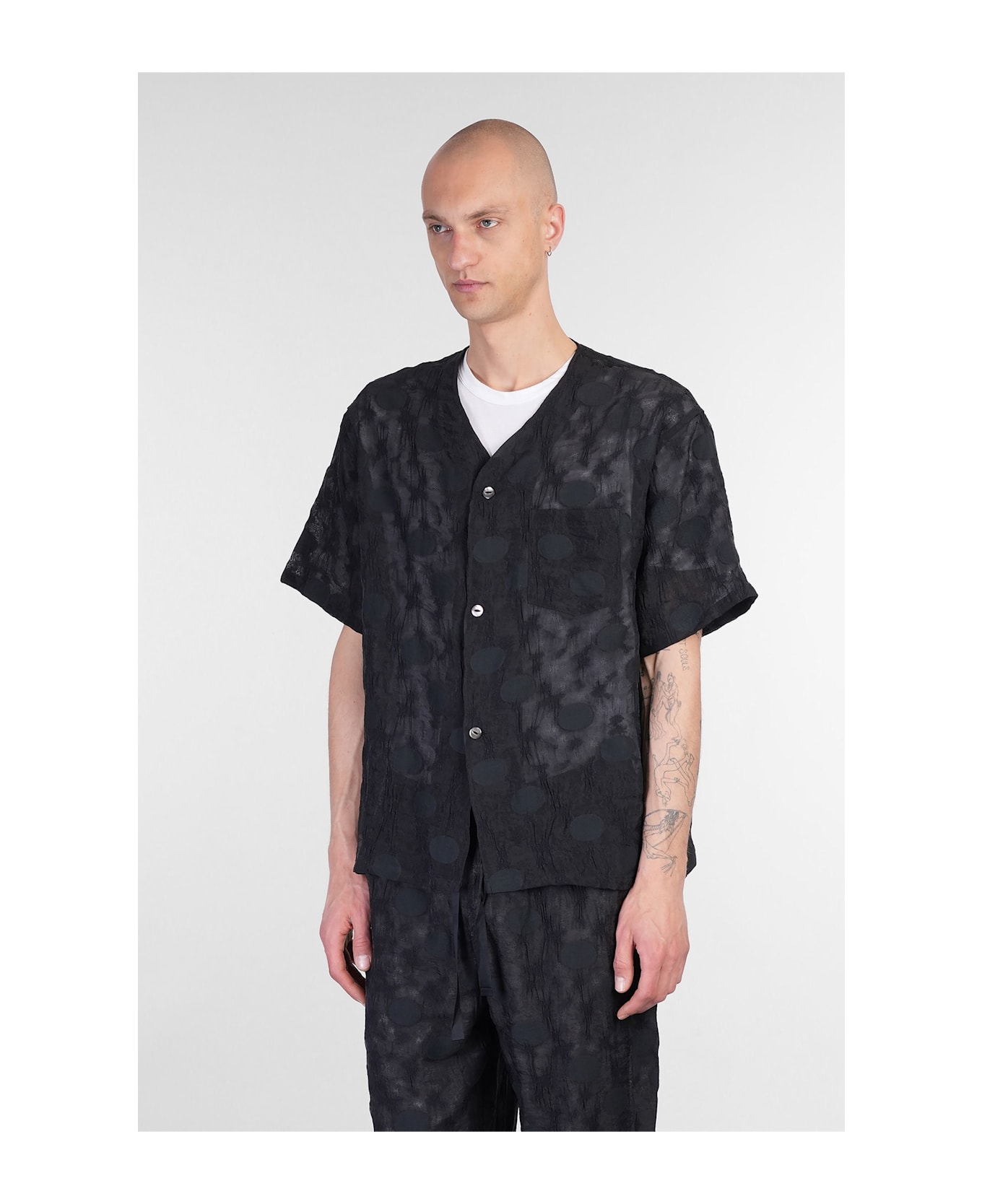Needles Shirt In Black Polyamide Polyester - black