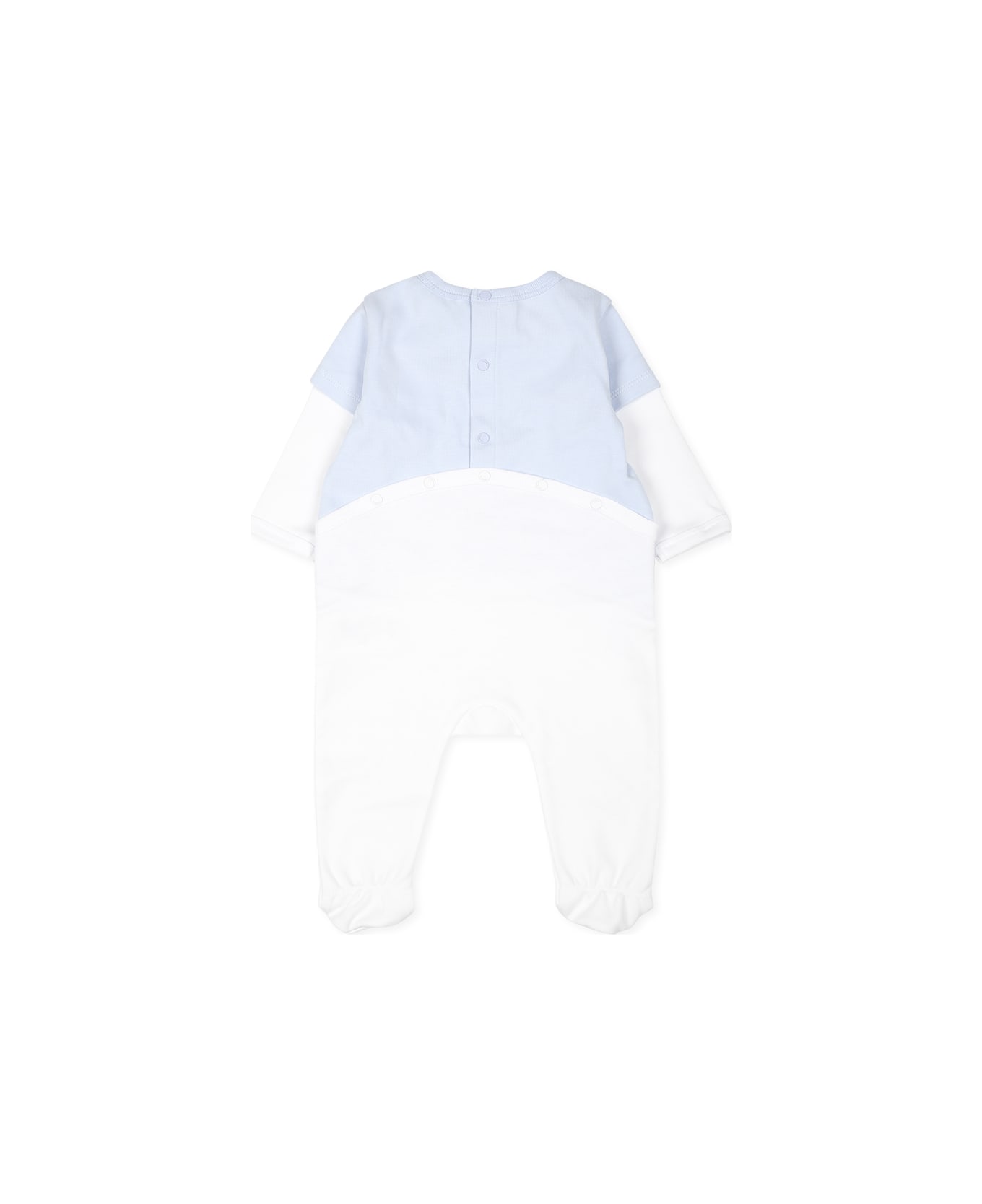 Givenchy Light Blue Babygrow Set For Baby Boy With Iconic Motif 4g - Azzurro