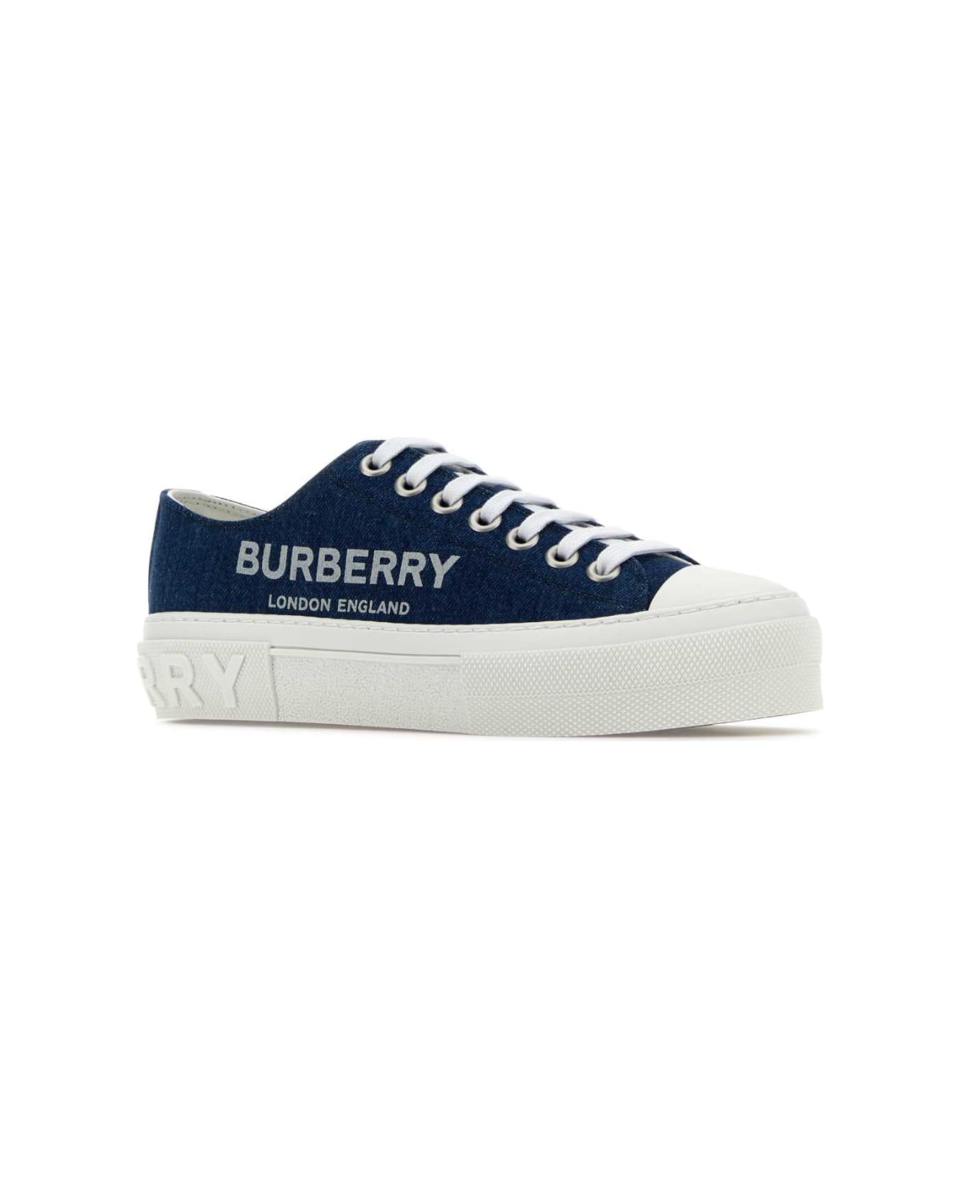 Burberry Demin Cotton Sneakers - DENIMBLUE