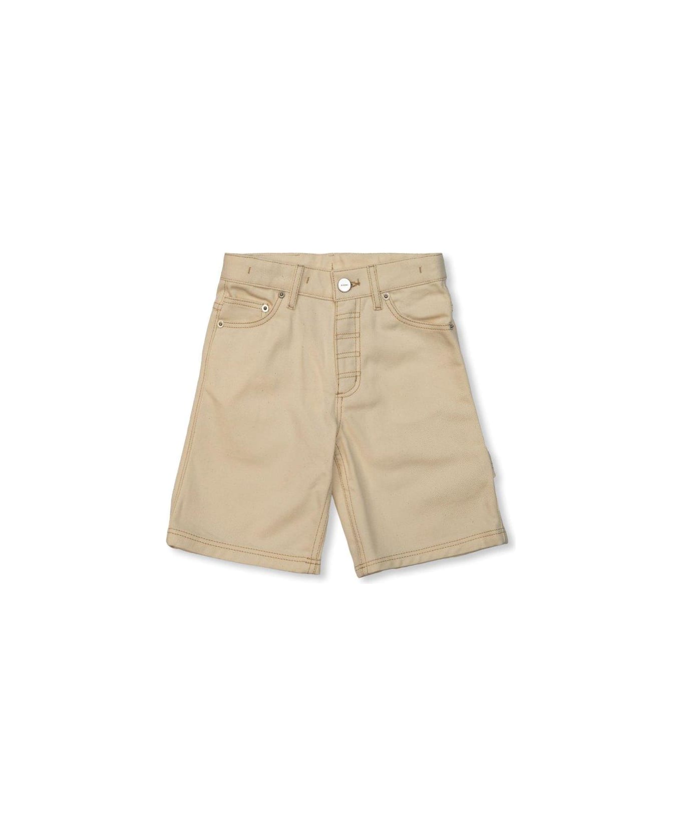 Jacquemus L'enfant Contrast Stitched Shorts - WHITE