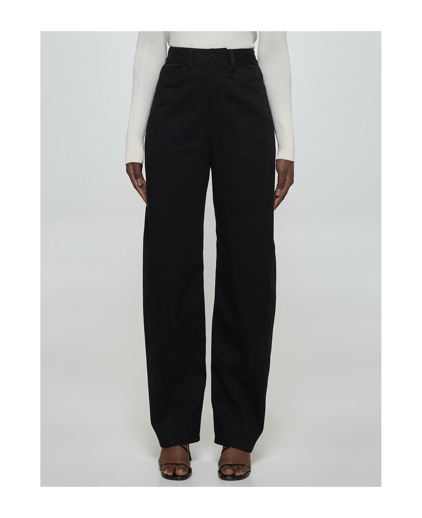 Lemaire Black Drill Twisted Jeans - Black