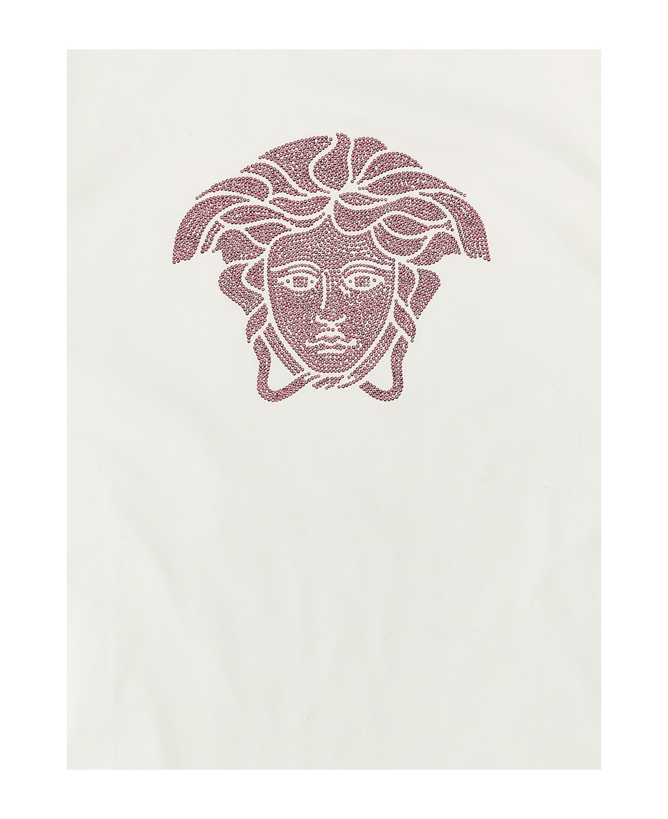 Versace Rhinestone Logo T-shirt - White