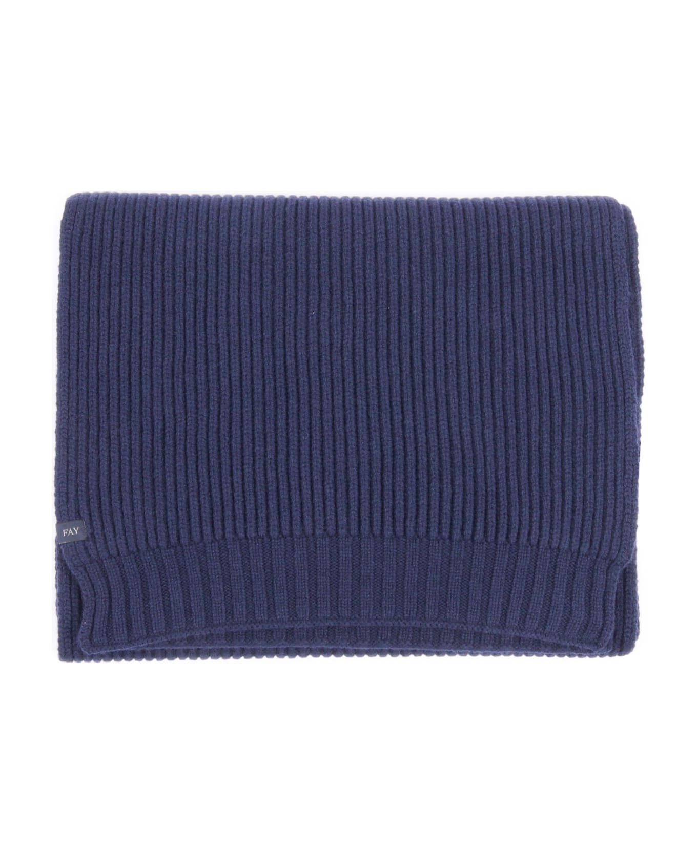 Fay Ribbed Scarf - BLUE
