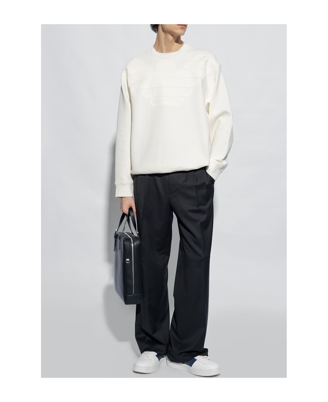 Emporio Armani Sneakers With Logo - Blue