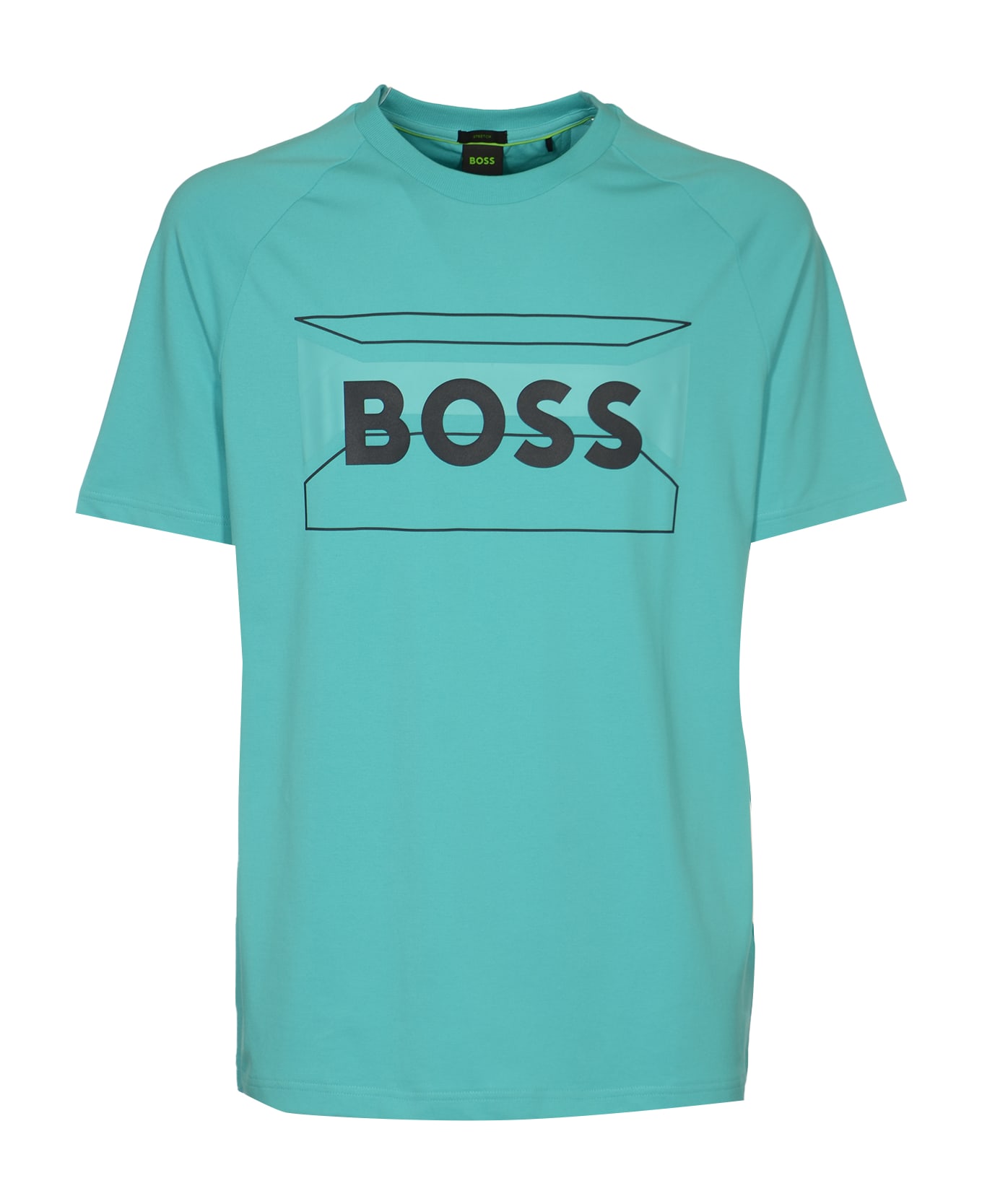 Hugo Boss Logo Round Neck T-shirt - Green シャツ