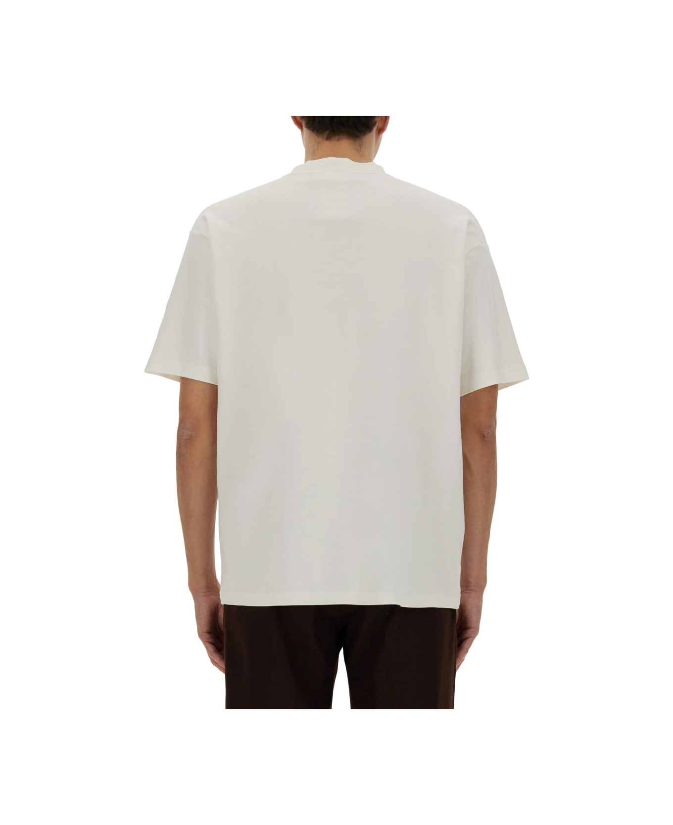 Drôle de Monsieur Tennis Court Print T-shirt - WHITE