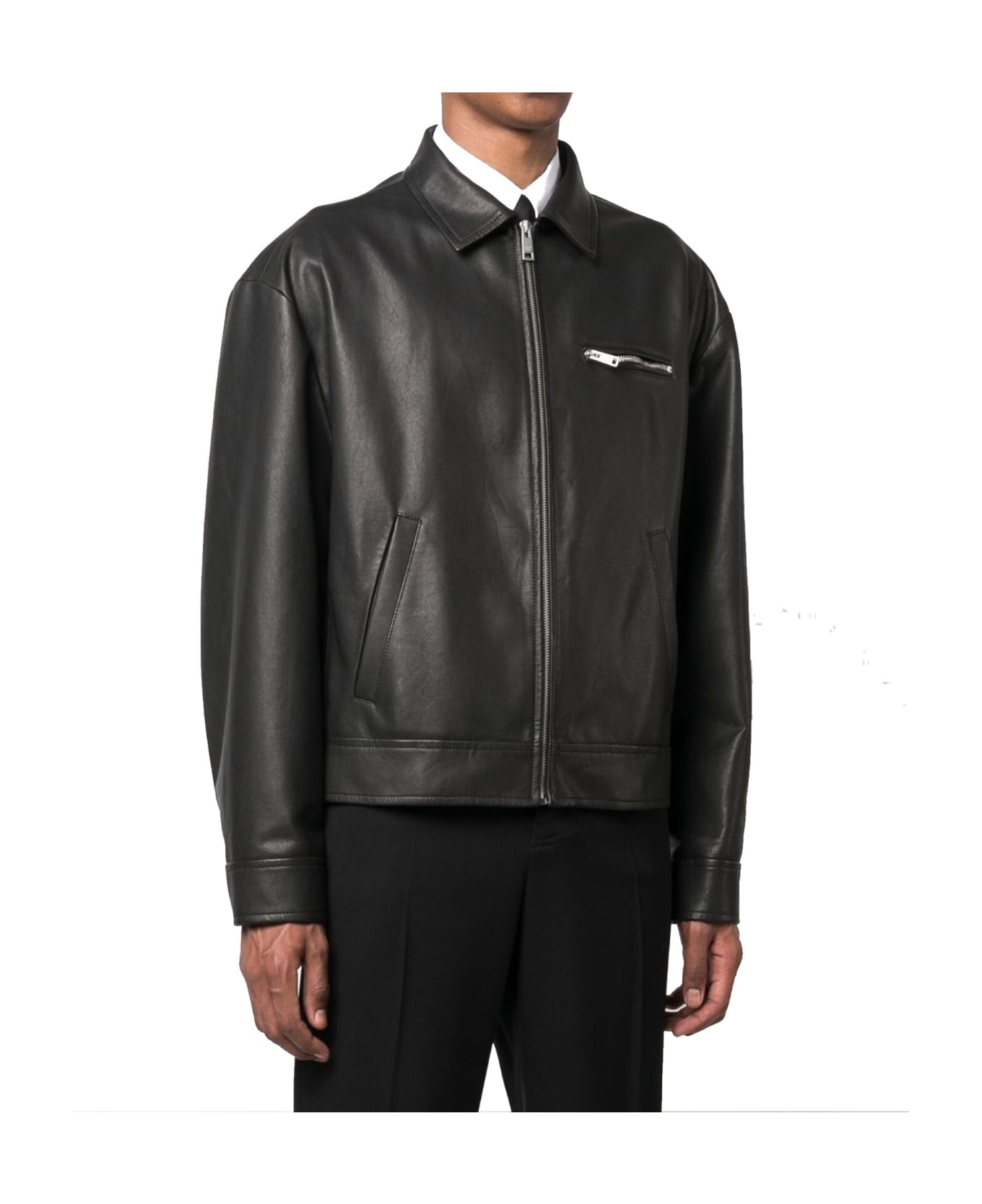Prada Leather Jacket - Black レザージャケット