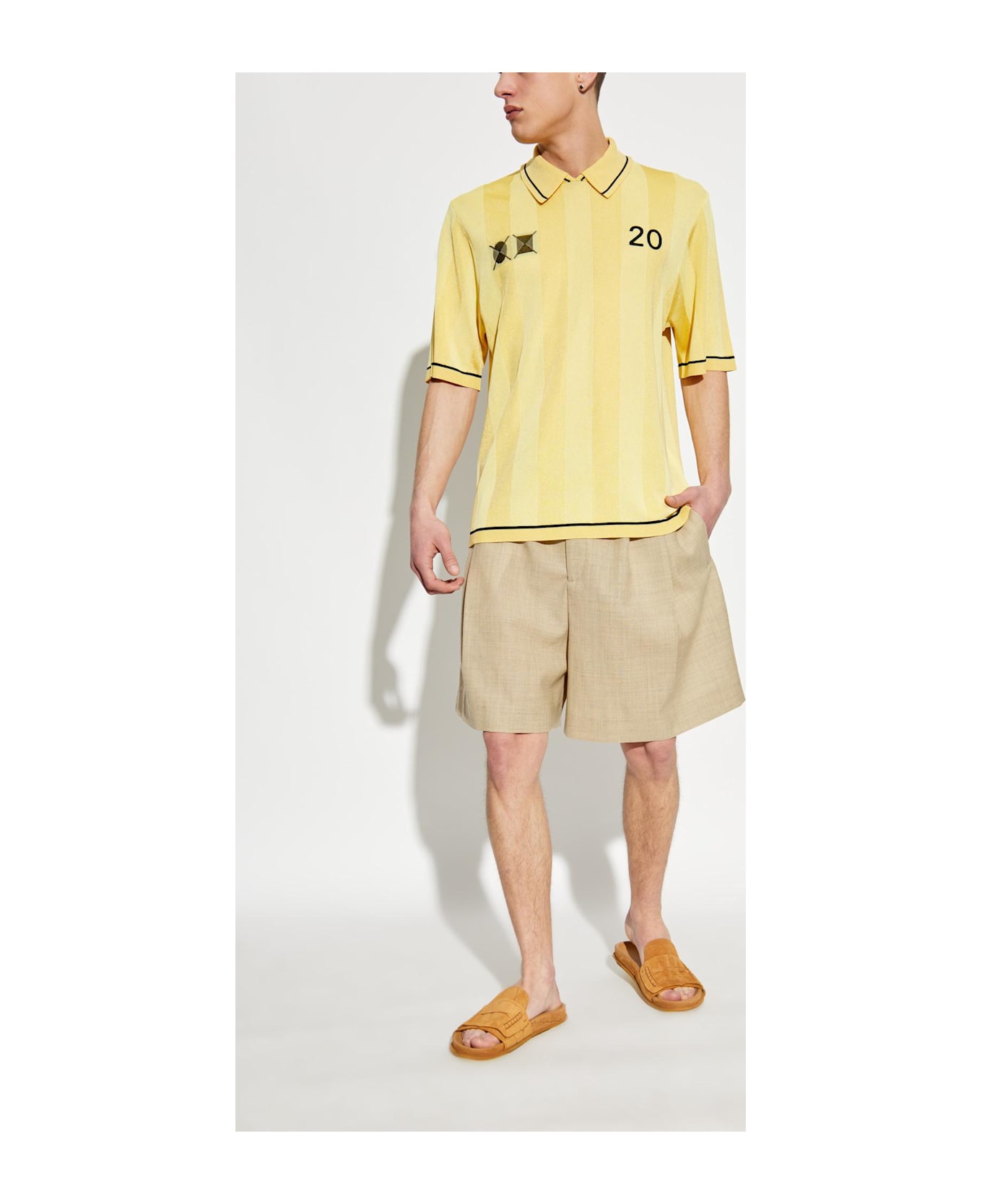 Jacquemus Pleated Shorts - Beige