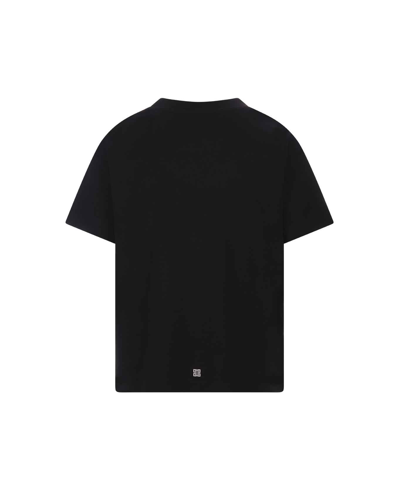 Givenchy Loose T-shirt In Black Cotton With Reflective Pattern - Black