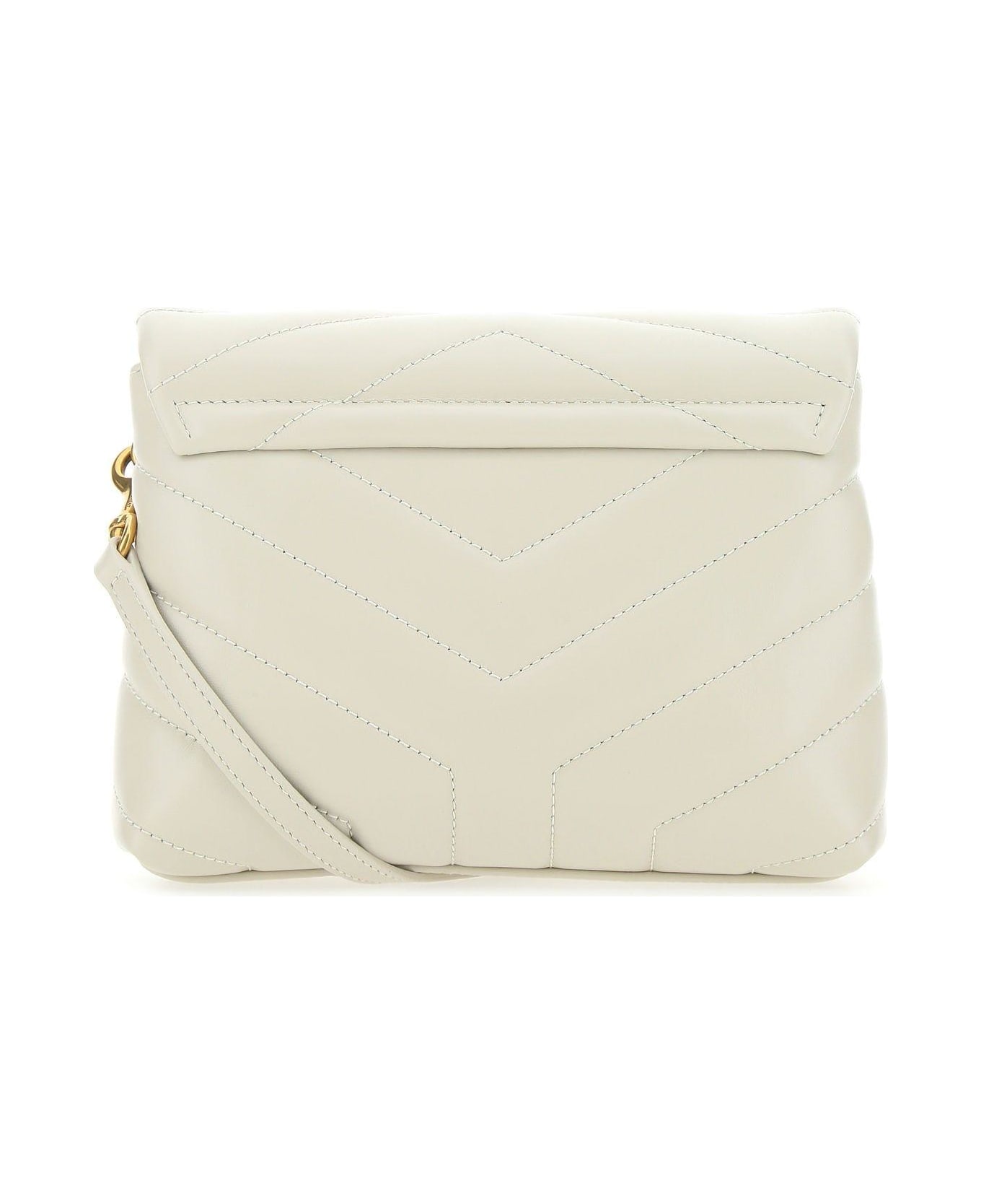 Saint Laurent Loulou Toy Crossbody Bag - White