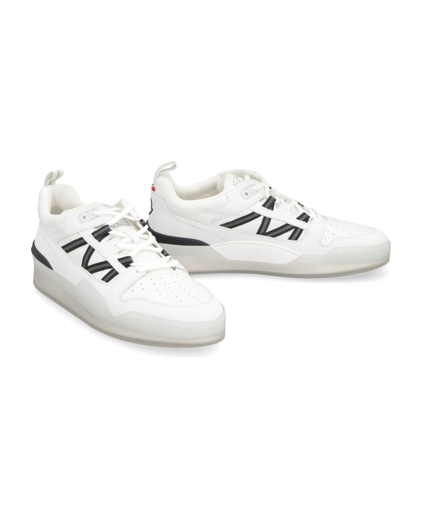 Moncler Pivot Leather Low-top Sneakers - White