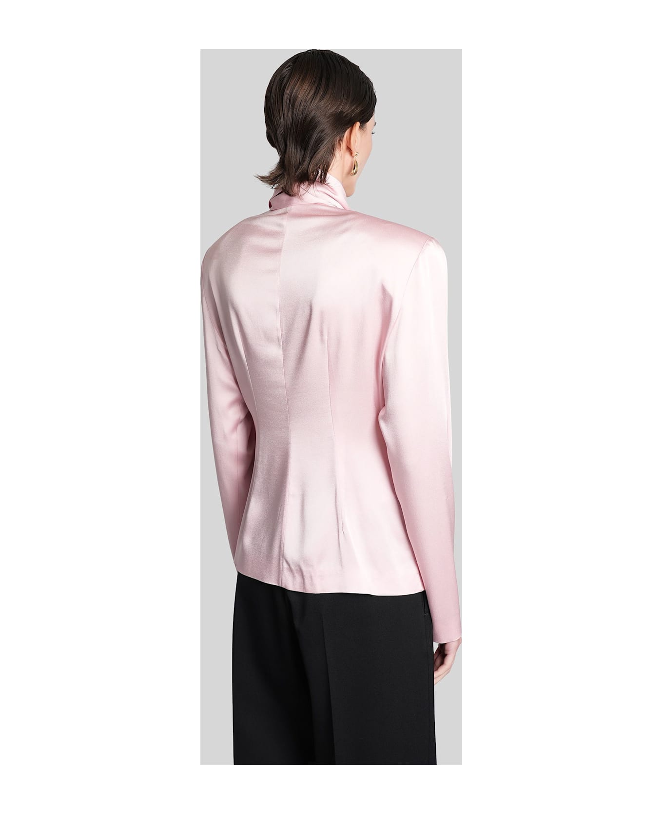 Stella McCartney Blouse In Rose-pink Acetate - rose-pink