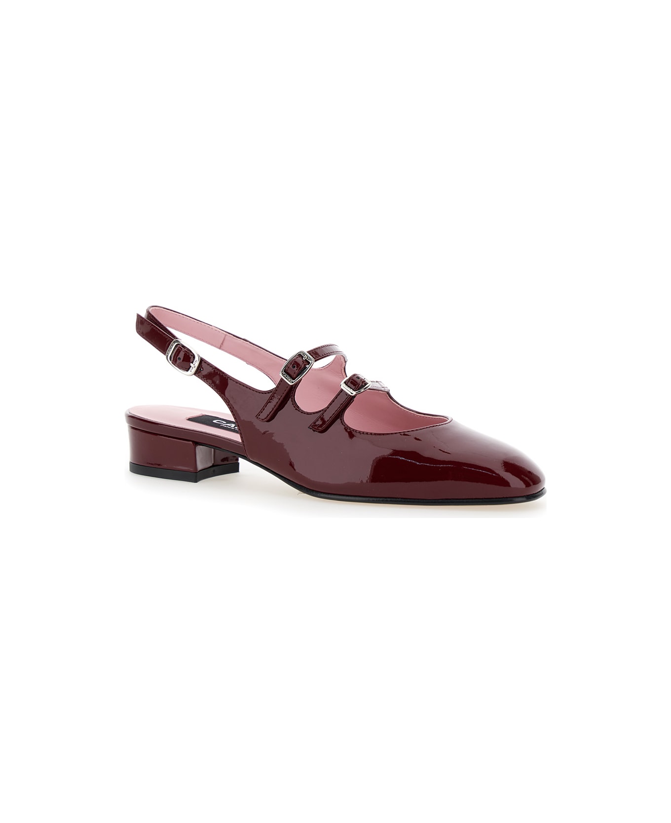 Carel 'peche' Bordeaux Mary Jane Pumps In Patent Leather Woman - Bordeaux