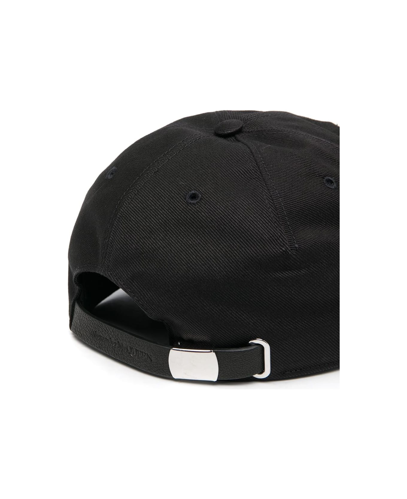 Alexander McQueen Oversize Black Jersey  Hat With  Logo Alexander Mcqueen Man - Black