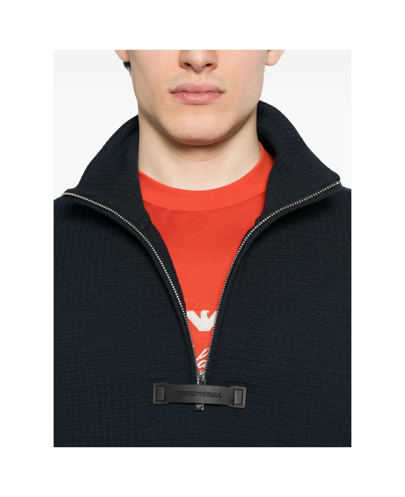 Emporio Armani Half-zip Sweatshirt - Blue