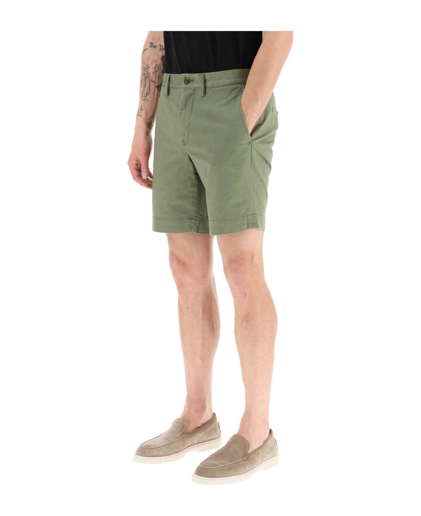 Polo Ralph Lauren Stretch Chino Shorts - ARMY OLIVE (Green)