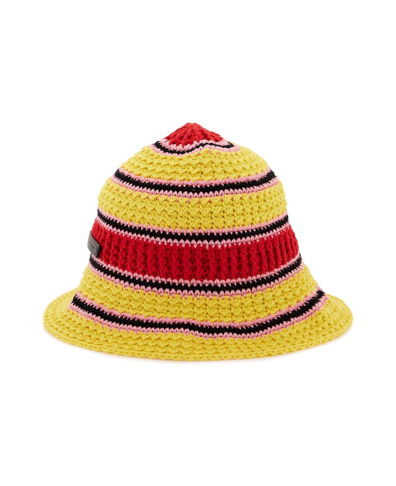 Stella McCartney Crochet Bucket Hat - PINK (Yellow)