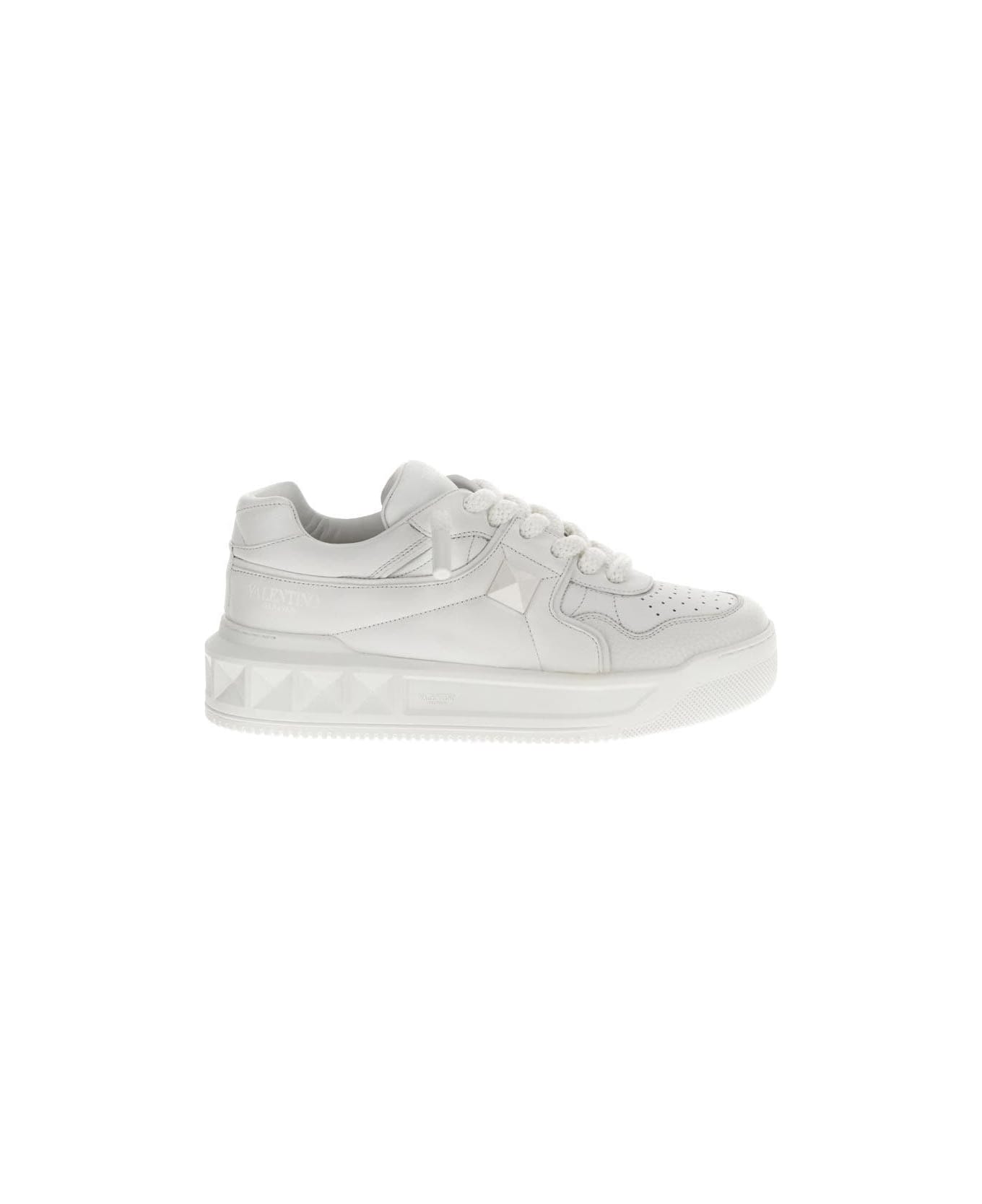 Valentino Garavani White Leather Sneakers - White