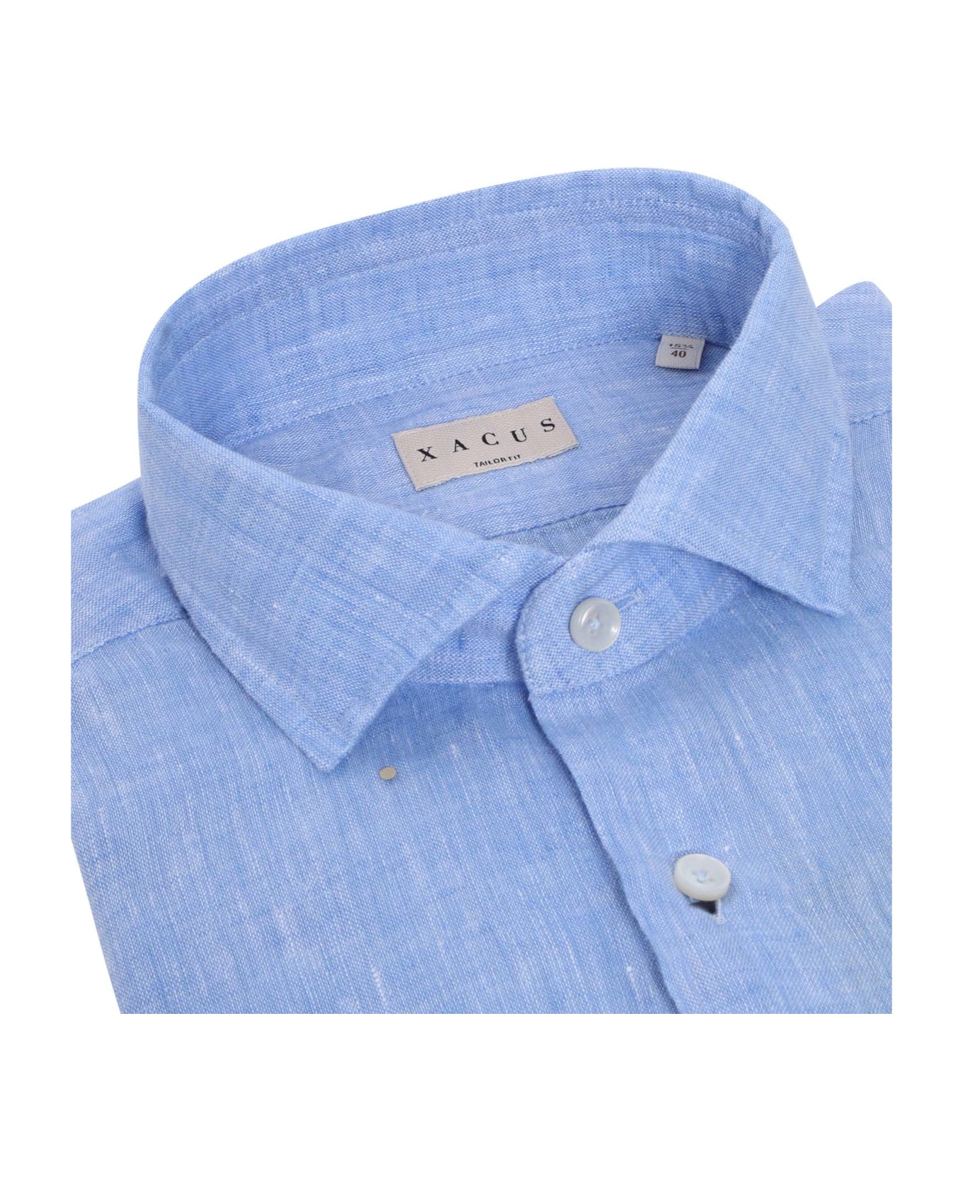 Xacus Light Blue Linen Shirt - MULTICOLOR