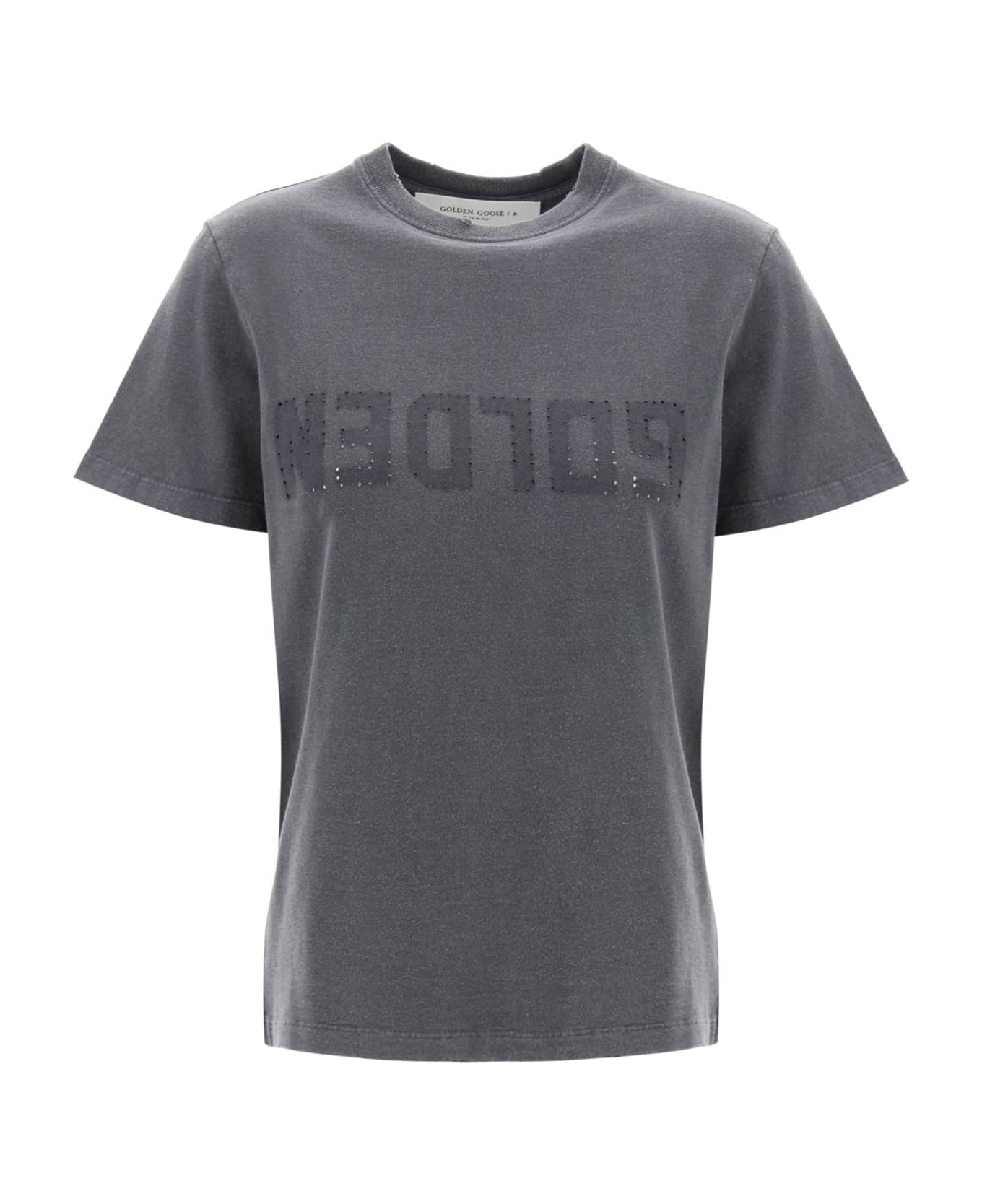 Golden Goose Reversed Logo T-shirt - ANTHRACITE (Grey) Tシャツ